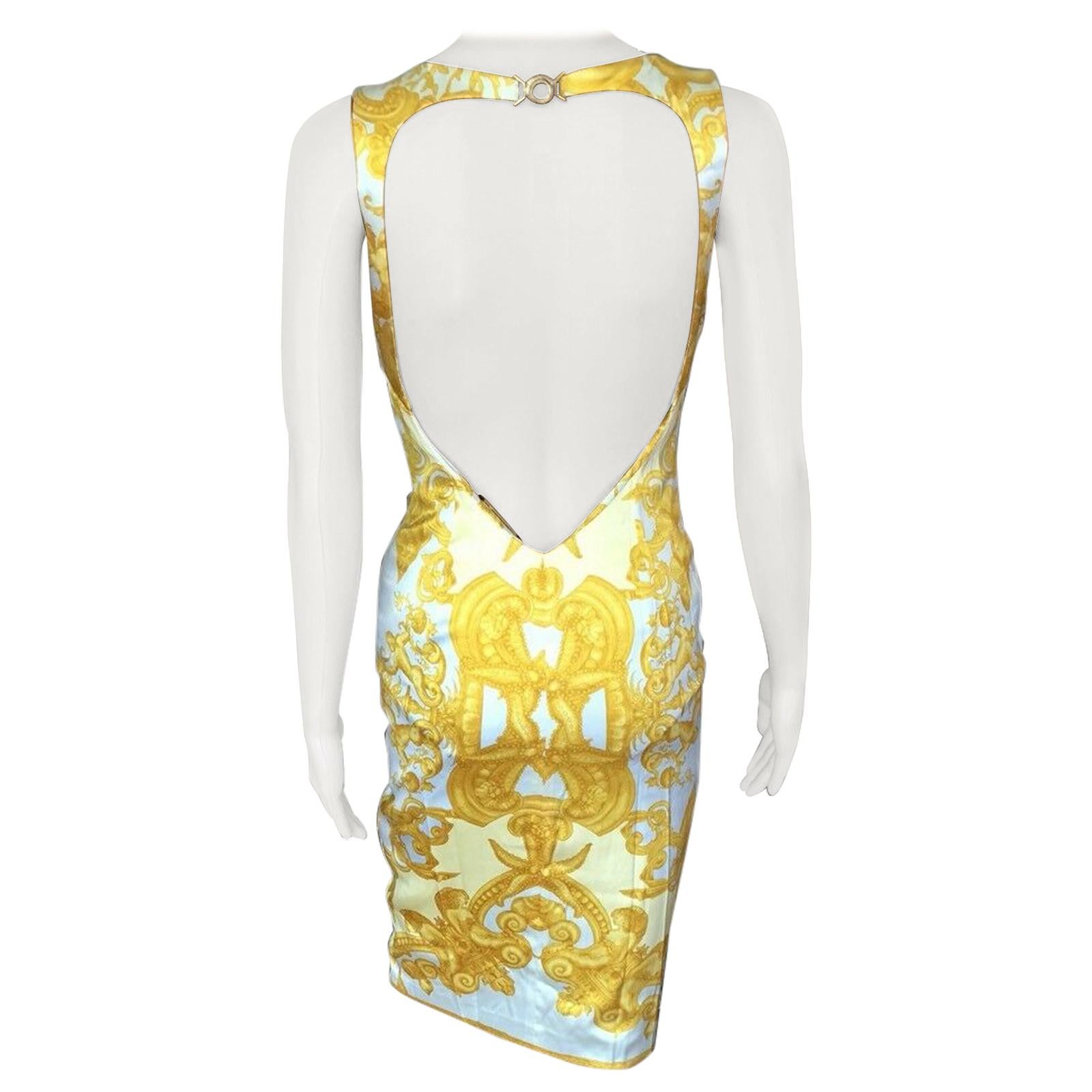 New Versace S/S 2005 Runway Cutout Back Dress For Sale