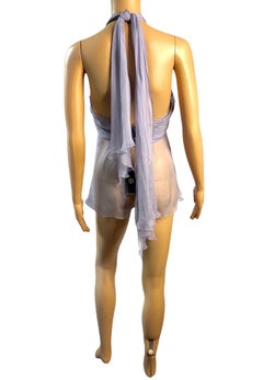 New Versace S/S 2006 Runway Bustier Bra Sheer Halter Top