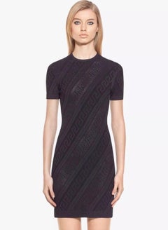 New Versace Seamless Black Knit Dress 42 - 6