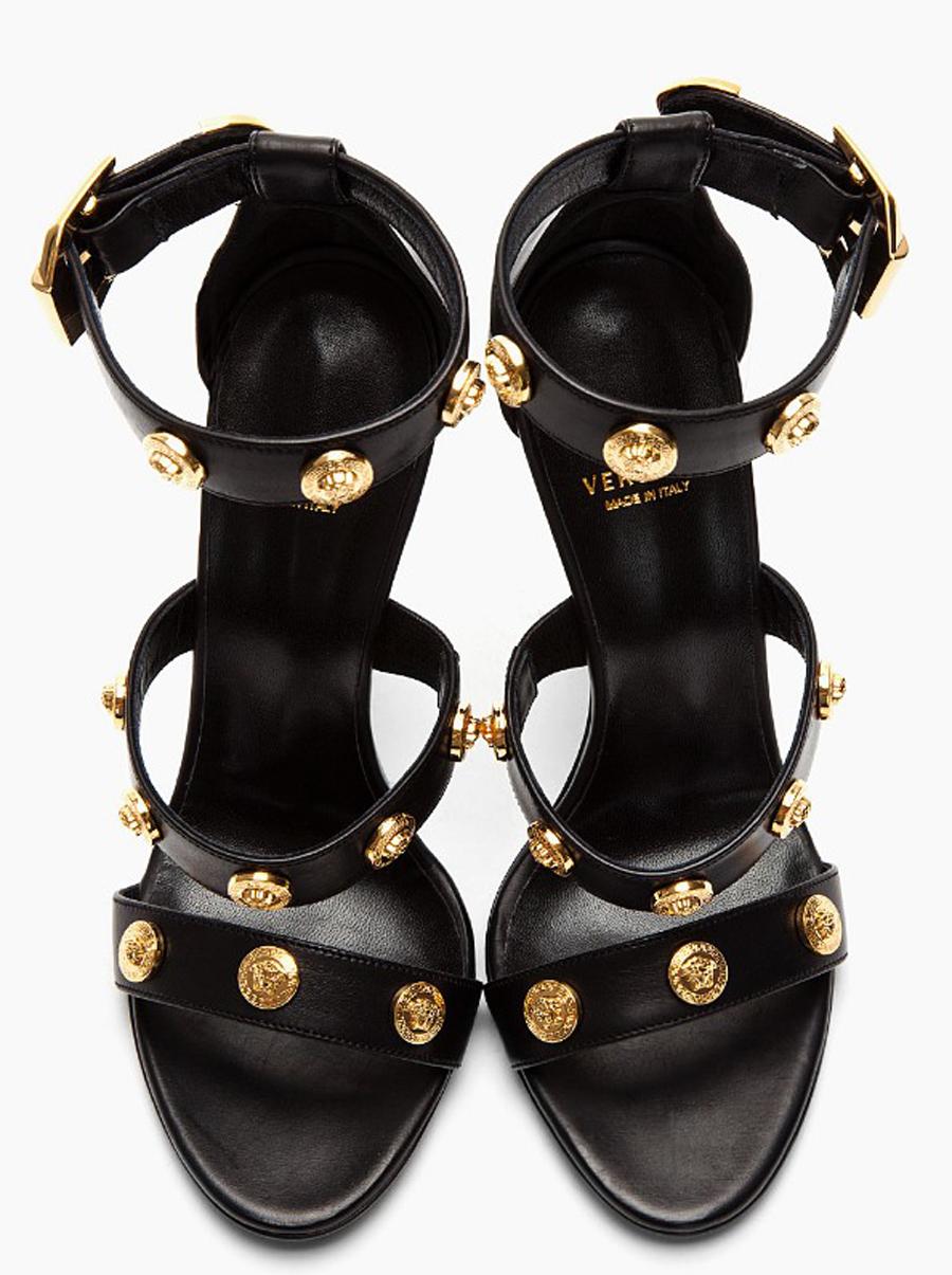 black versace heels