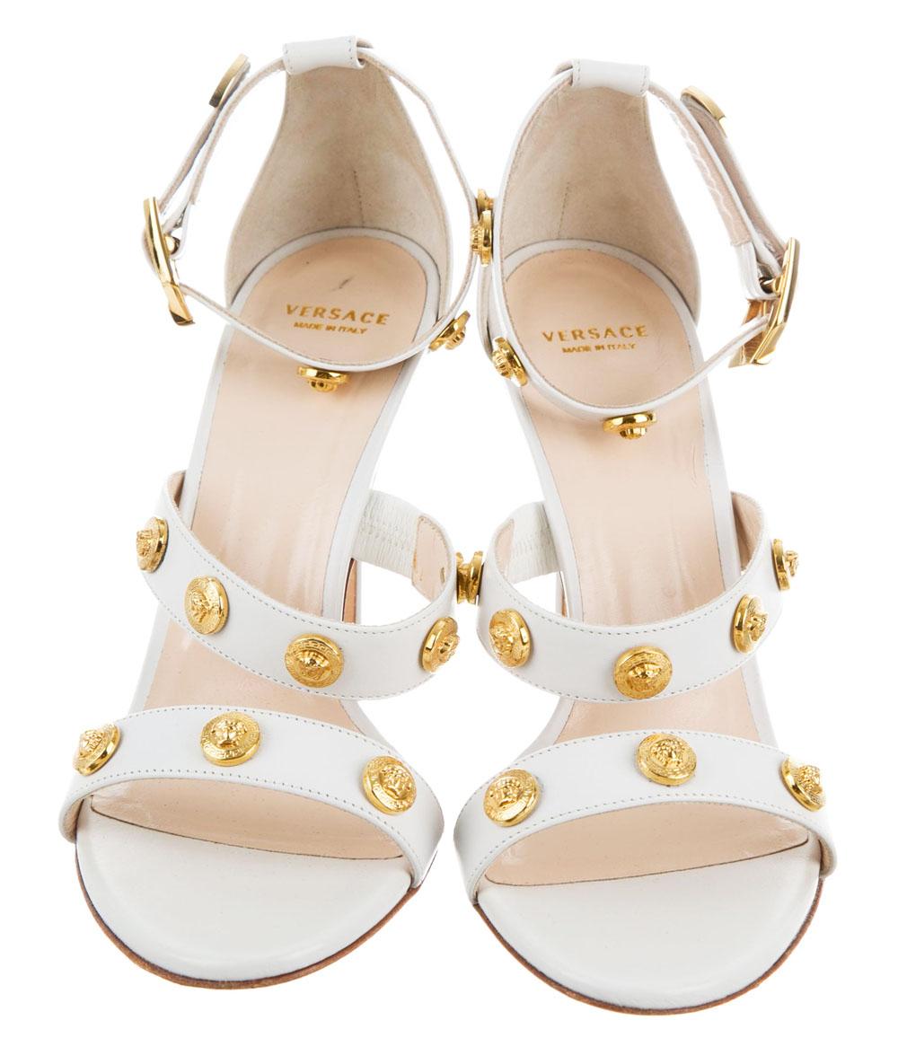 versace white sandals