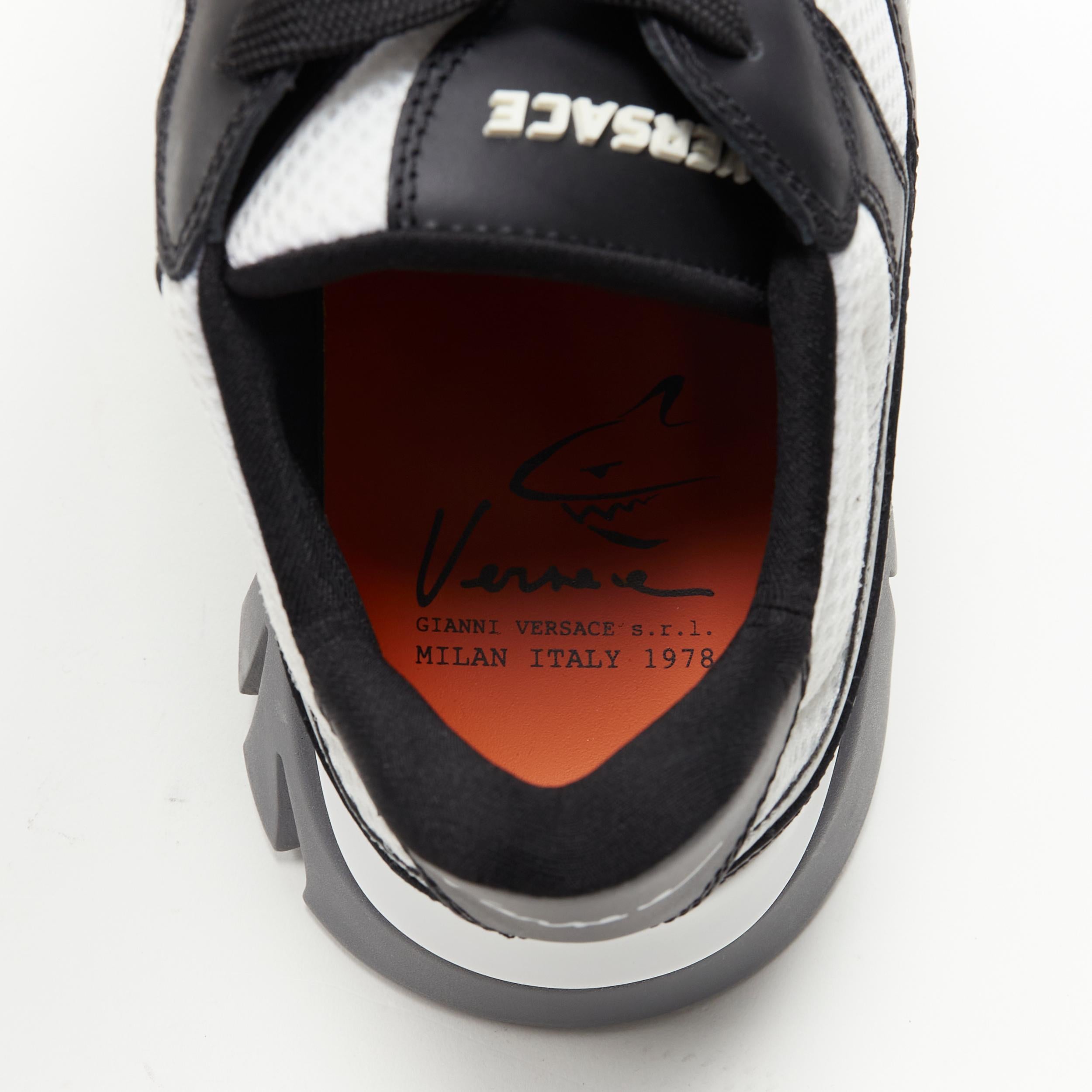 new VERSACE Squalo black grey refflective low top sneakers 4