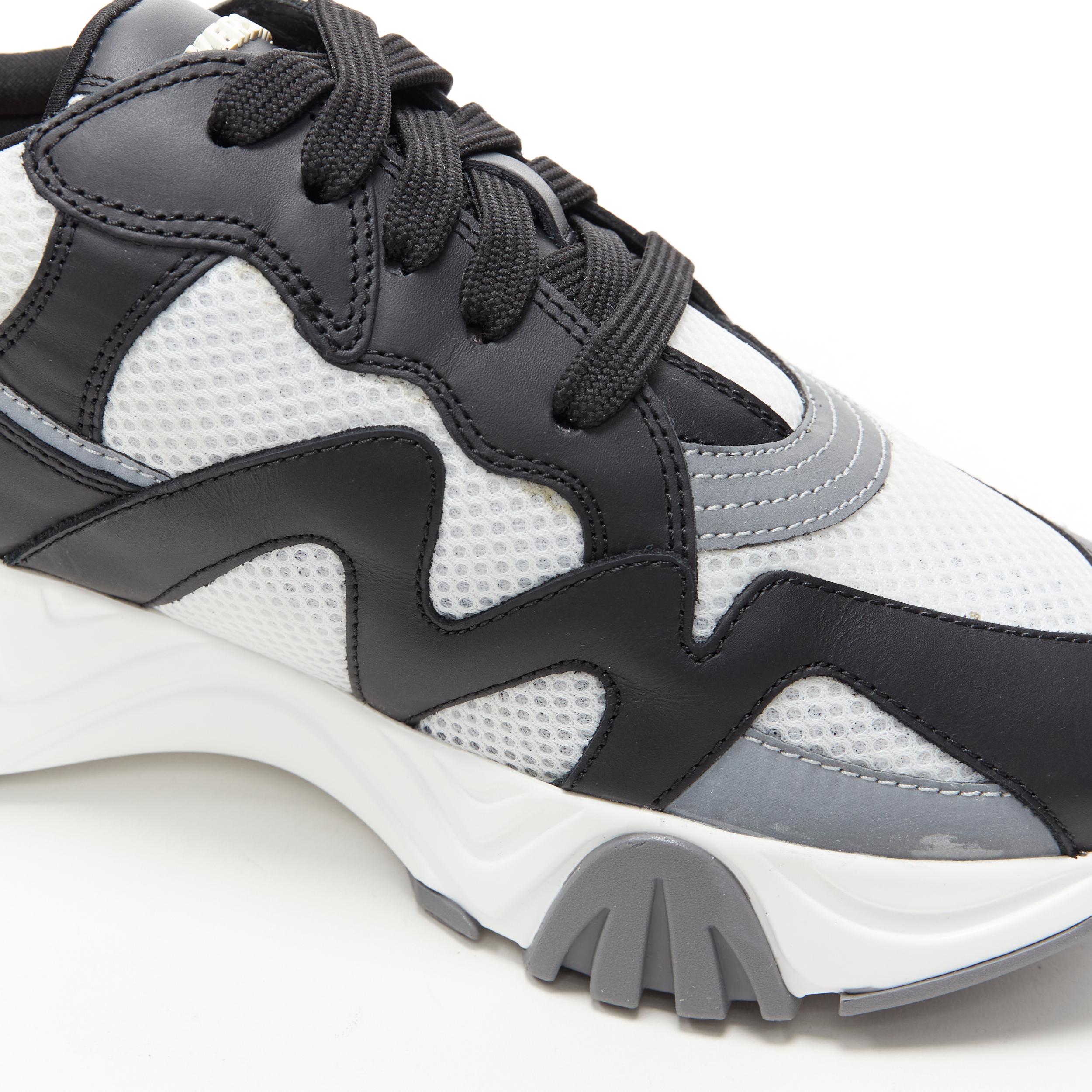 new VERSACE Squalo black grey refflective low top sneakers 1