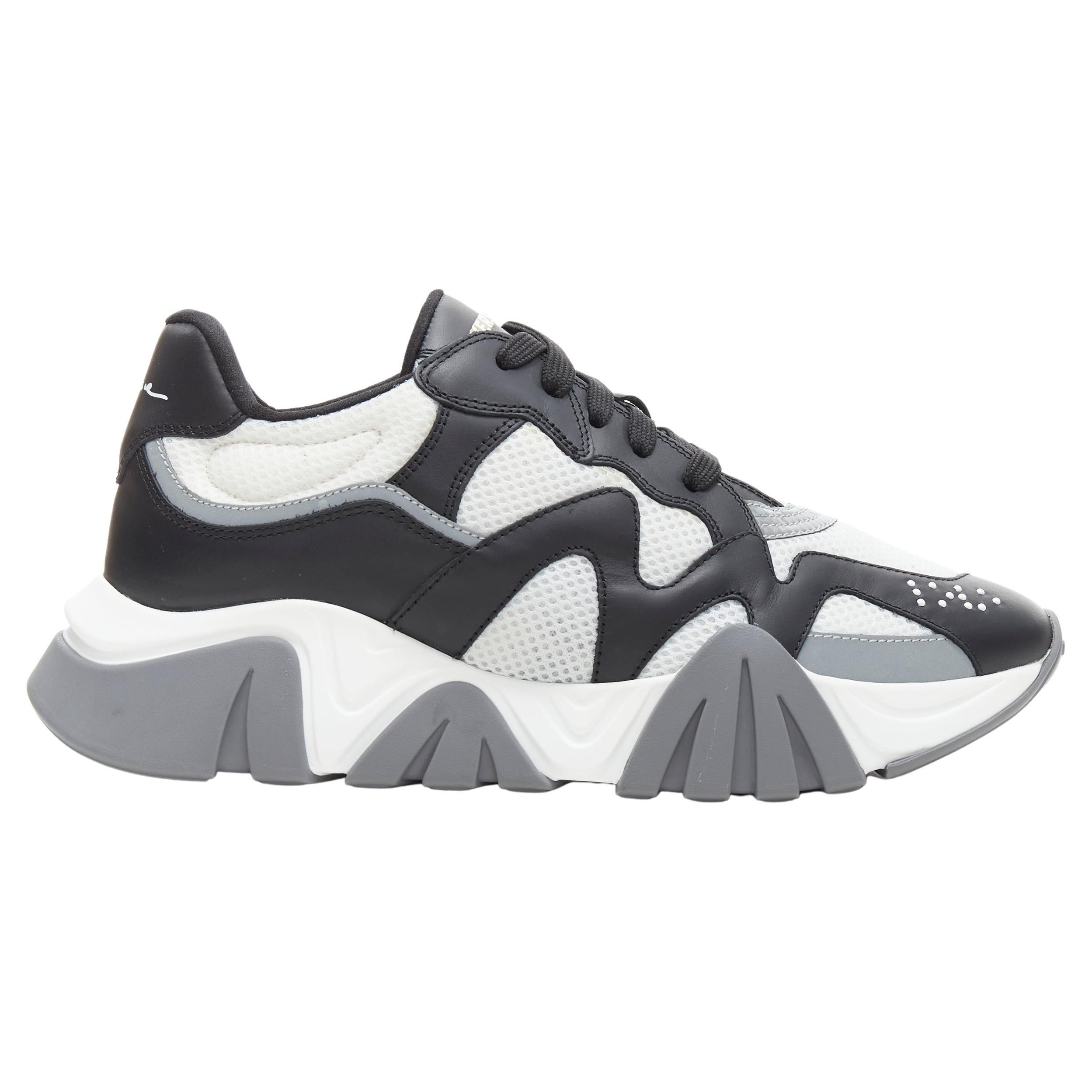 new VERSACE Squalo black grey refflective low top sneakers