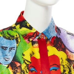 new VERSACE SS18 Runway Tribute pop art Marilyn Monroe James Dean shirt IT42 M