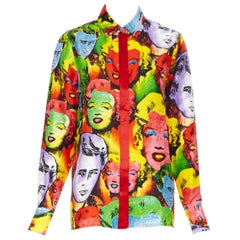 new VERSACE SS18 Runway Tribute pop art Marilyn Monroe James Dean shirt IT42 M