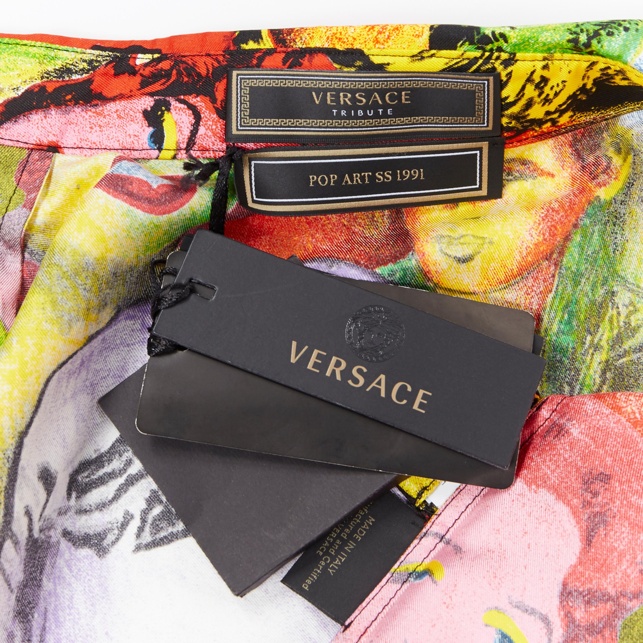 new VERSACE SS18 Runway Tribute pop art Marilyn Monroe James Dean shirt IT44 L 2