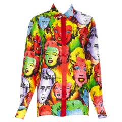 new VERSACE SS18 Runway Tribute pop art Marilyn Monroe James Dean shirt IT44 L