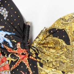 new VERSACE SS18 Tresor de la Mer gold studded padded one piece swimsuit Sz.4 M