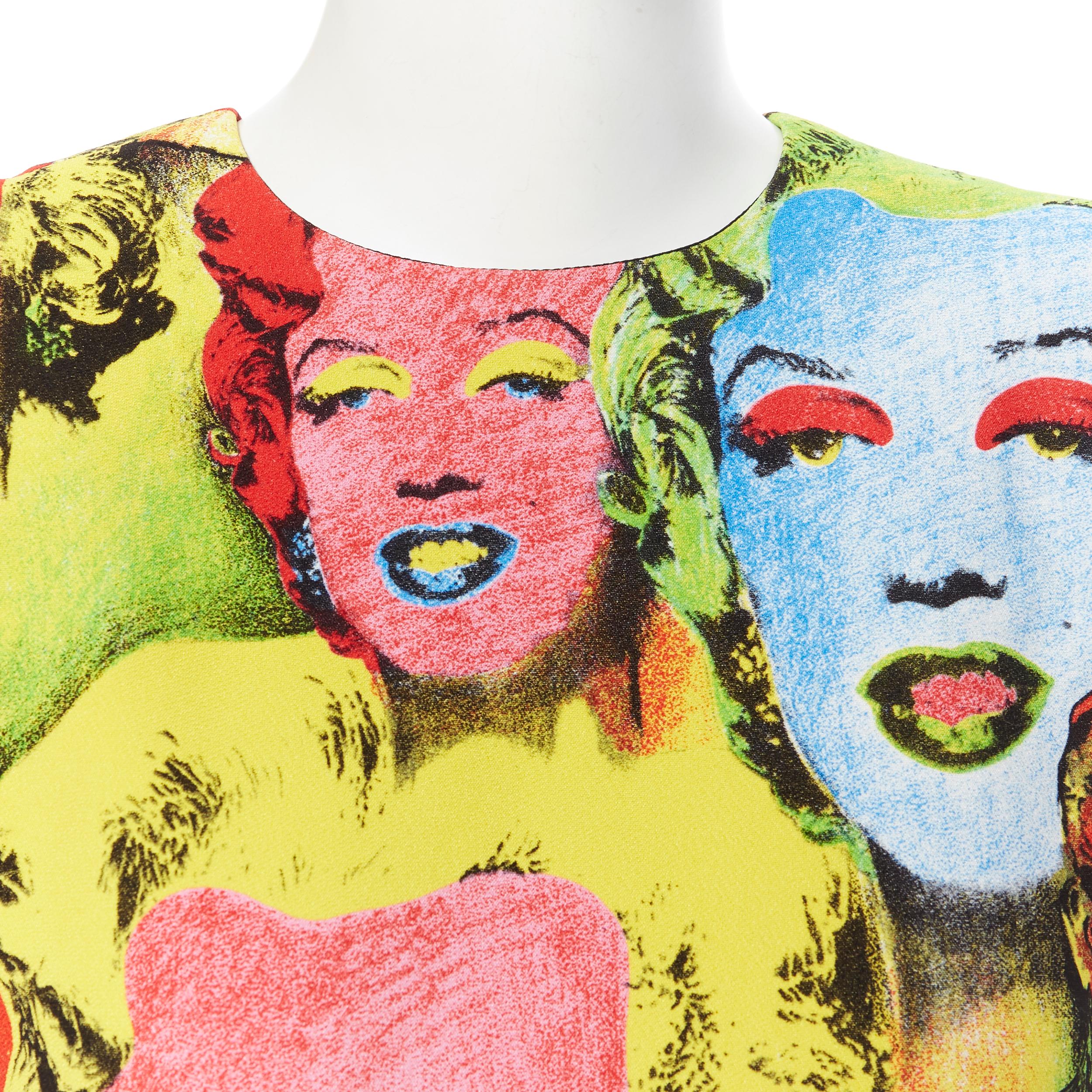 Women's new VERSACE SS18 Tribute Pop Art Icon Marilyn Monroe James Dean mini dress IT42