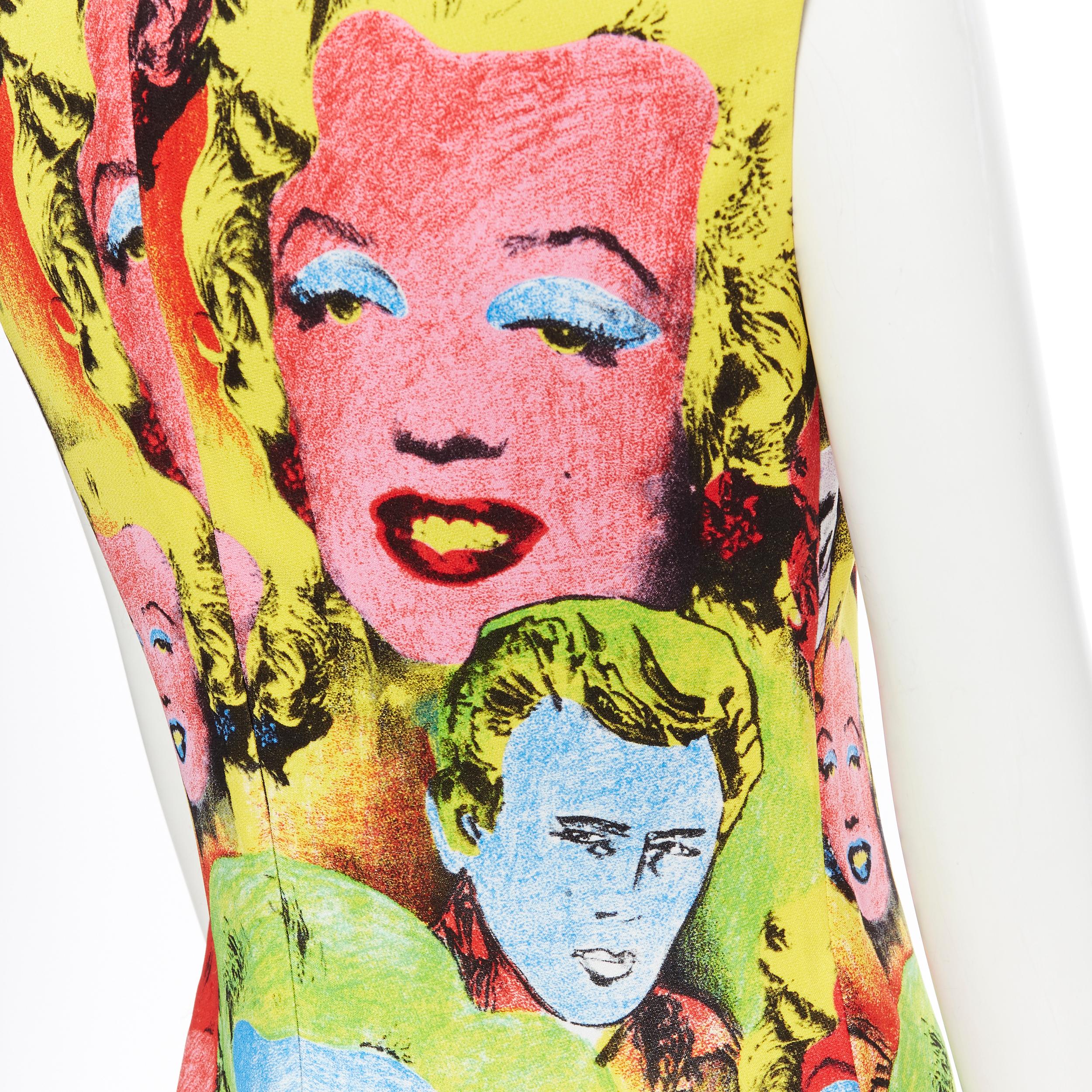 new VERSACE SS18 Tribute Pop Art Icon Marilyn Monroe James Dean mini dress IT42 1