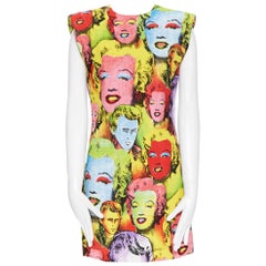 new VERSACE SS18 Tribute Pop Art Icon Marilyn Monroe James Dean mini dress IT42