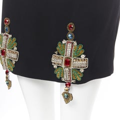 Versace, mini robe croisée incrustée de bijoux byzantins, défilé SS18, taille IT 40, neuve