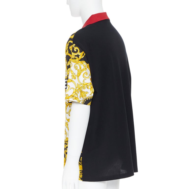 Gianni Versace Pattern Luxury Brand Mix Gold Black White Polo Shirt -  Tagotee