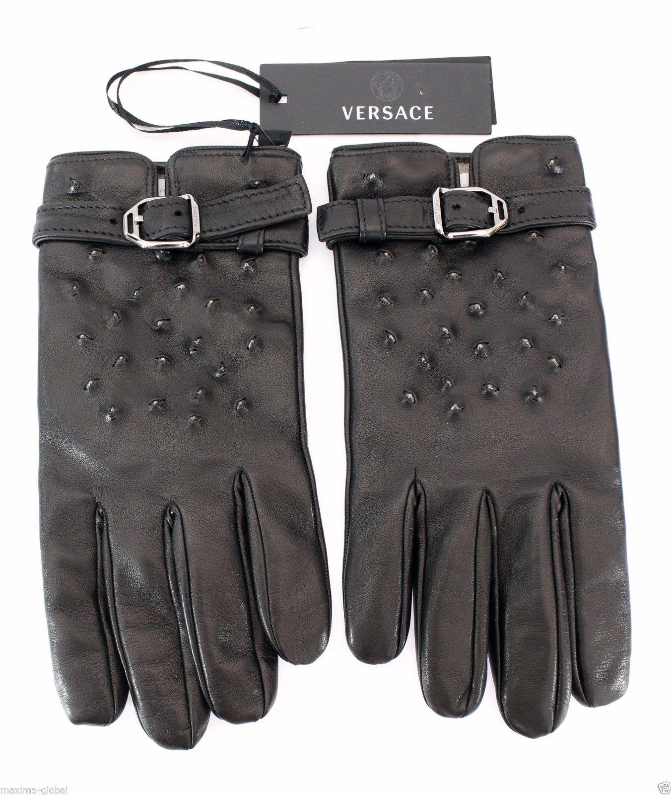 Versace gloves

This expertly handcrafted glove will add an element of luxurious Italian style to any outfit. 
In luxurious soft leather and classic black color, finished with studs and cashmere lining.

Made in Italy

New, with tags

Size L

Don't