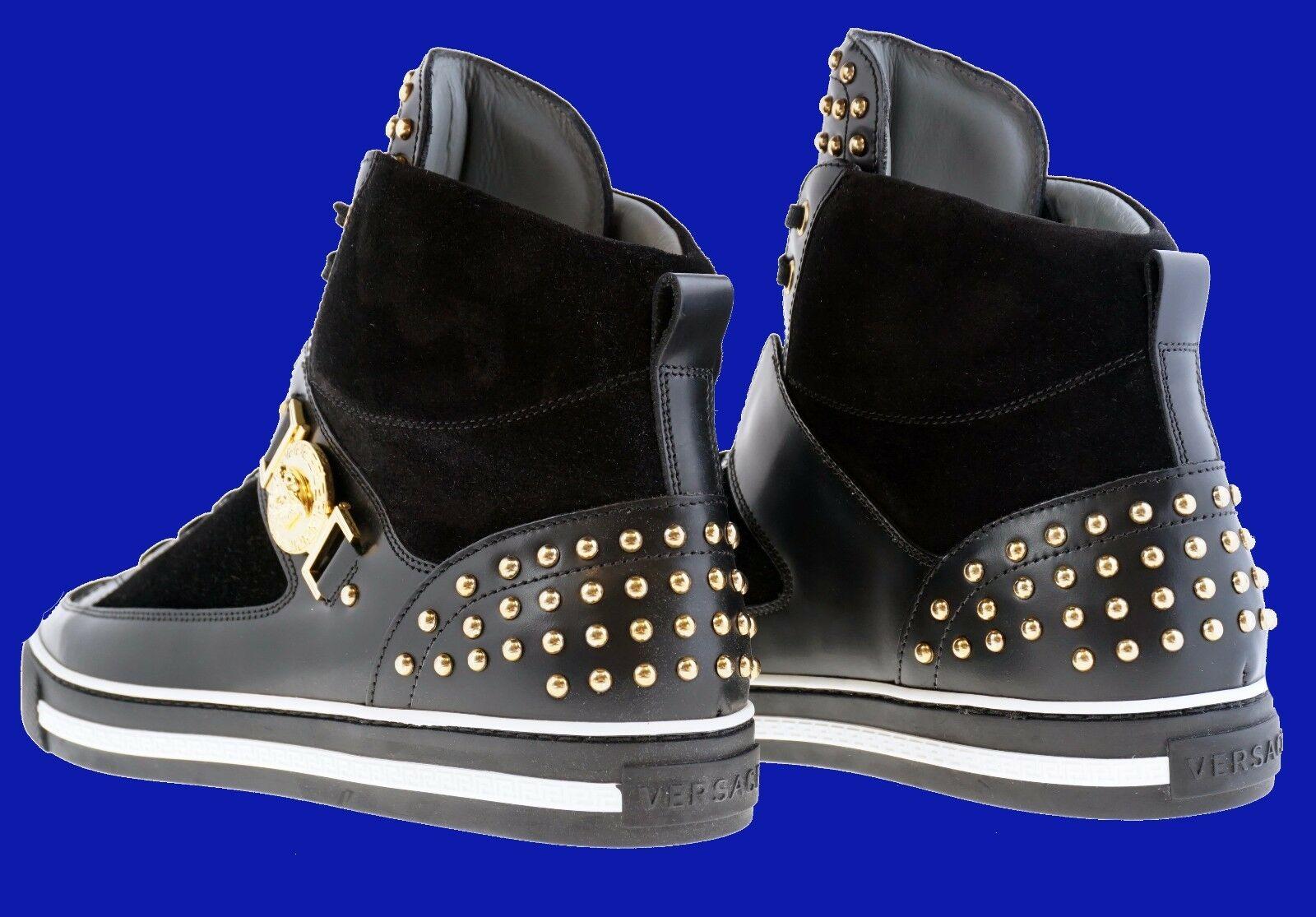 NEW VERSACE STUDDED HIGH-TOP Sneakers 42.5 - 9.5 1