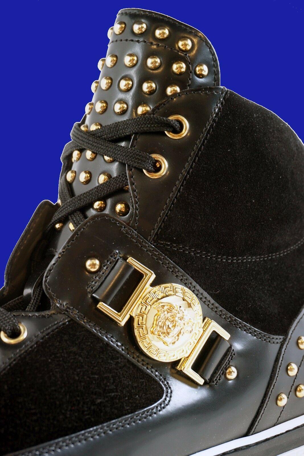 NEW VERSACE STUDDED HIGH-TOP Sneakers 42.5 - 9.5 5