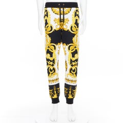 new VERSACE Tribute Baroque SS1992 gold black Cherub Medusa jogger pants 3XL