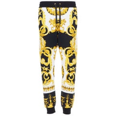 new VERSACE Tribute Baroque SS1992 gold black Cherub Medusa jogger pants 3XL