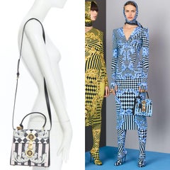 new VERSACE Tribute Icon 1993 pink baroque print calfskin Medusa flap kelly bag