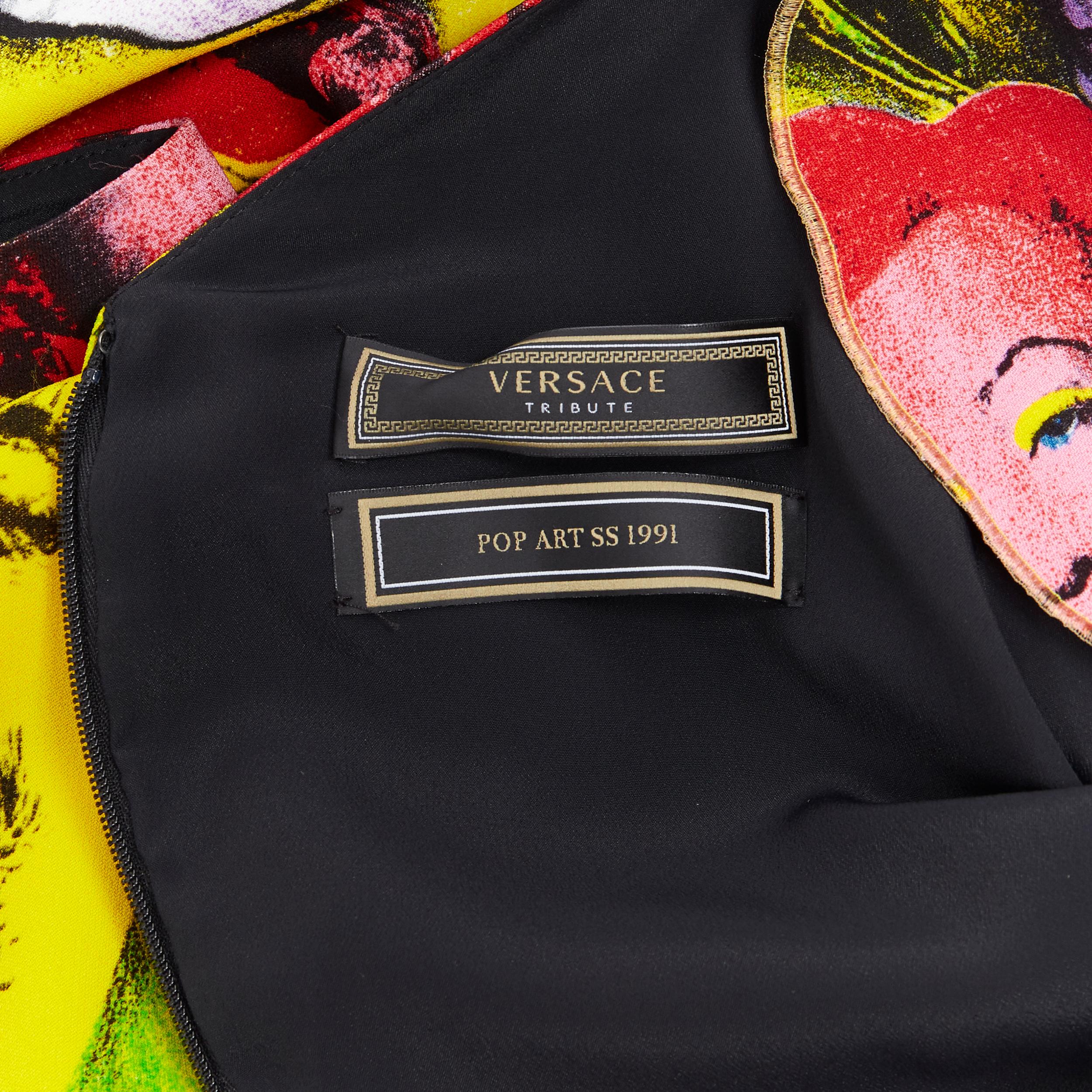 new VERSACE Tribute SS18 Runway Pop Art SS1991 Monroe Dean print dress IT40 S 3