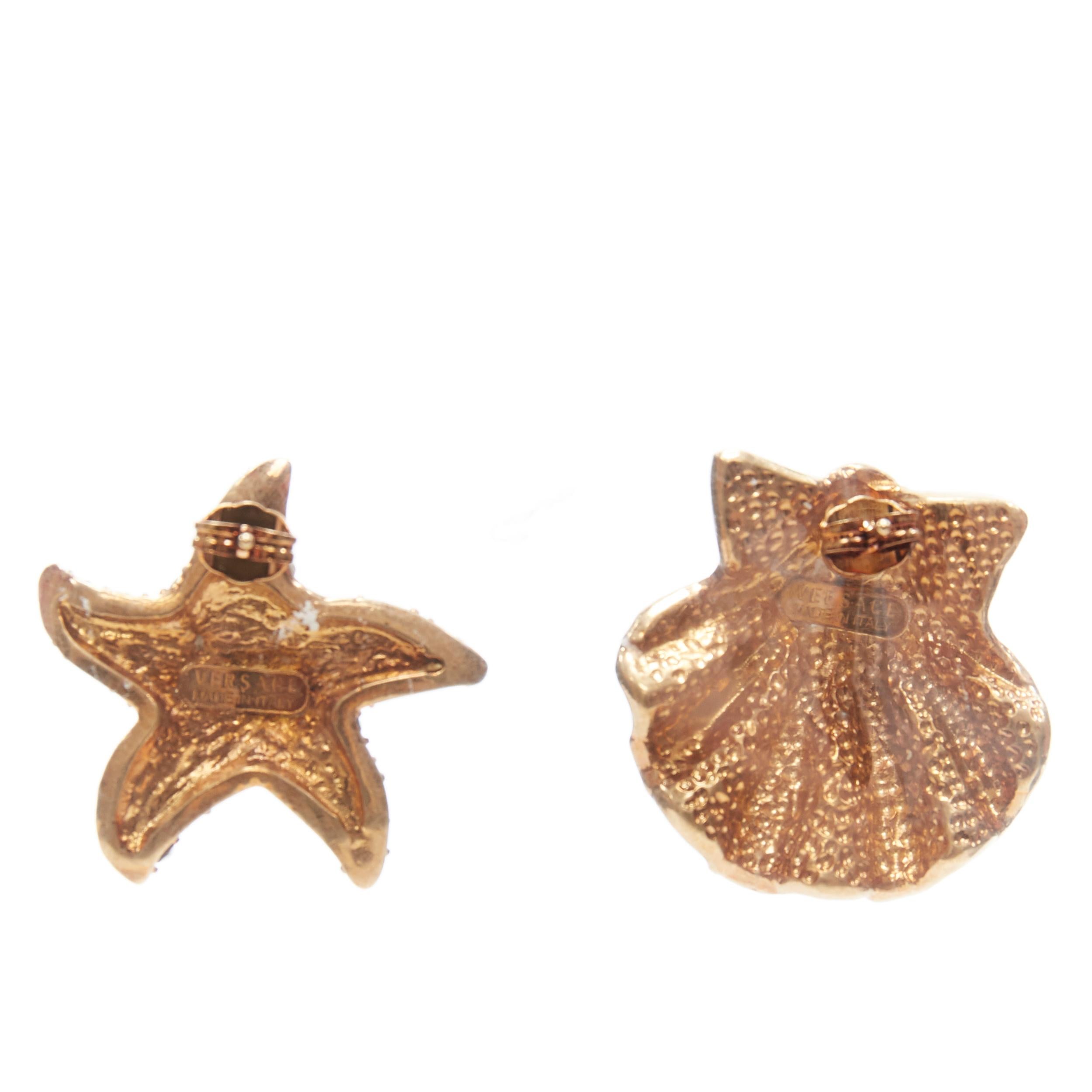 versace starfish earrings