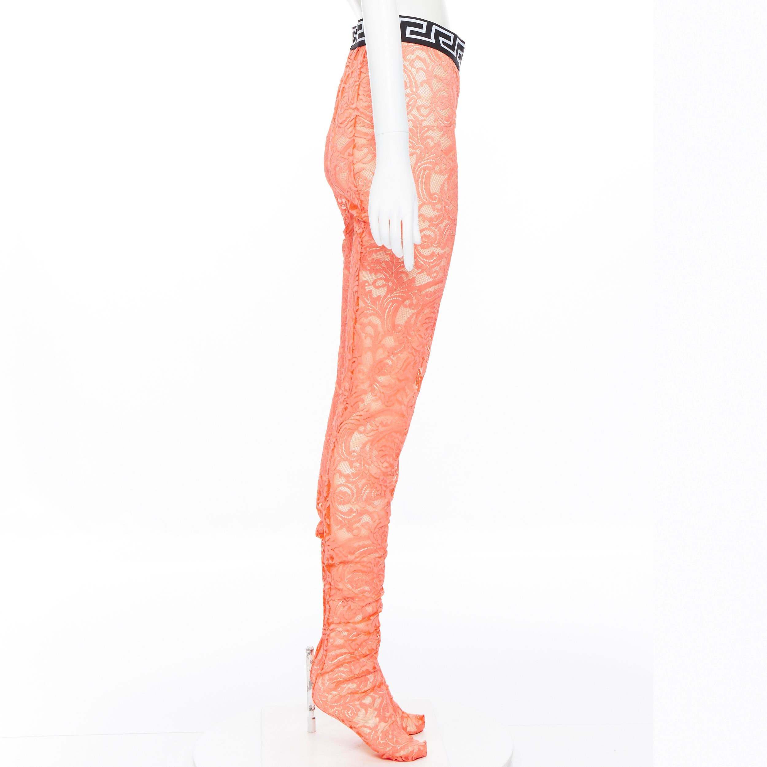 versace lace leggings