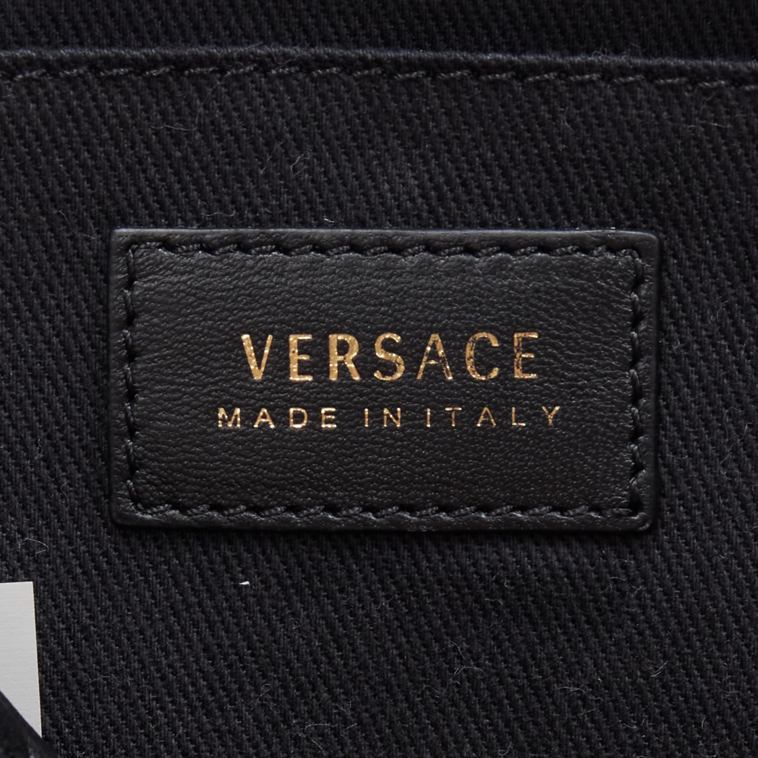new VERSACE Vanitas baroque quilted black leather gold Medusa crossbody belt bag 2