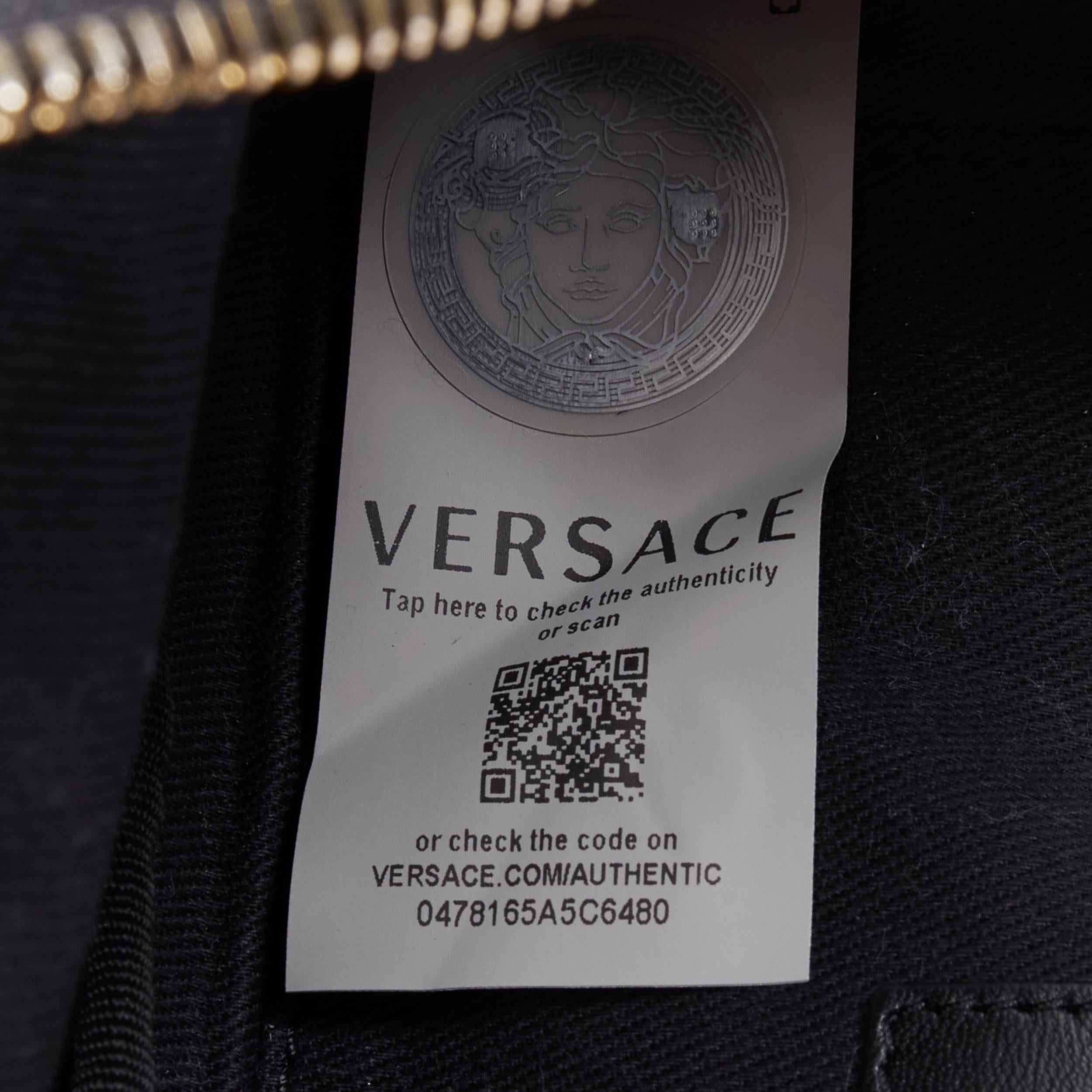 new VERSACE Vanitas baroque quilted black leather gold Medusa crossbody belt bag 3