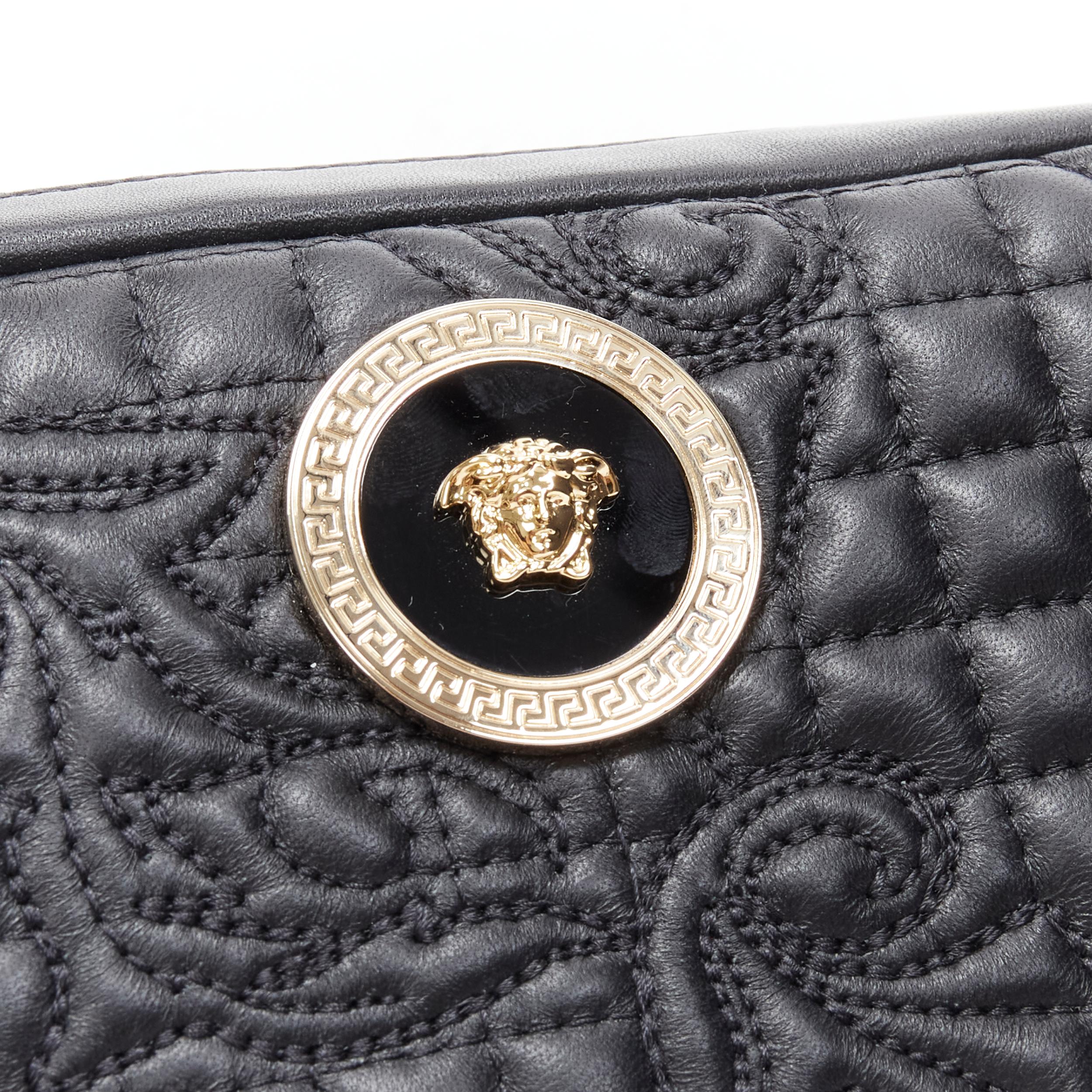 new VERSACE Vanitas baroque quilted black leather gold Medusa crossbody belt bag In New Condition In Hong Kong, NT