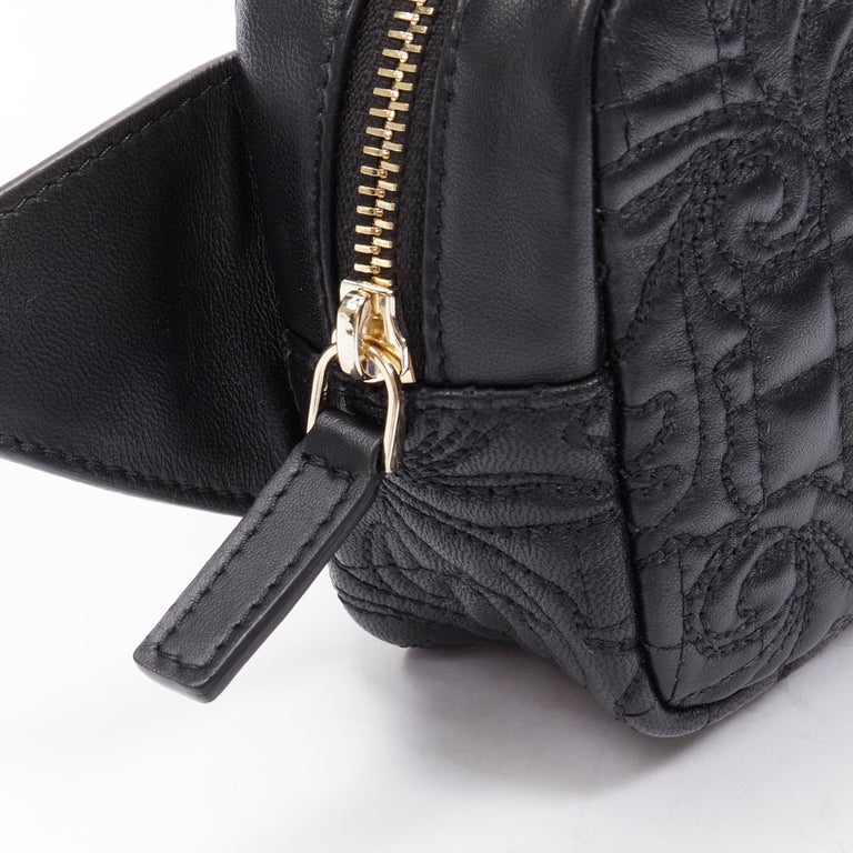new VERSACE Vanitas baroque quilted black leather gold Medusa crossbody belt bag For Sale at 1stDibs