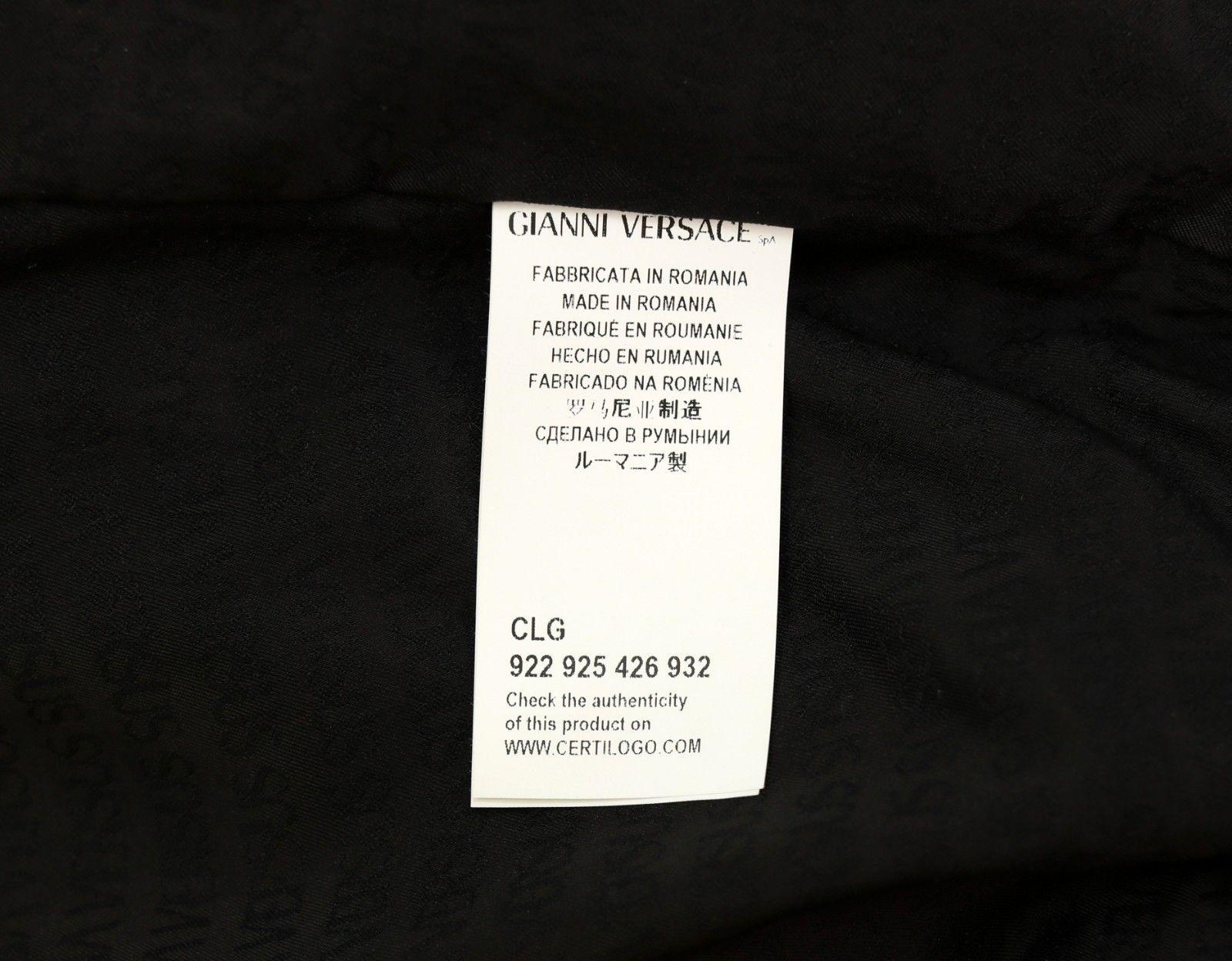 Black New VERSACE VERSUS 100% Silk Bomber Jacket for Men