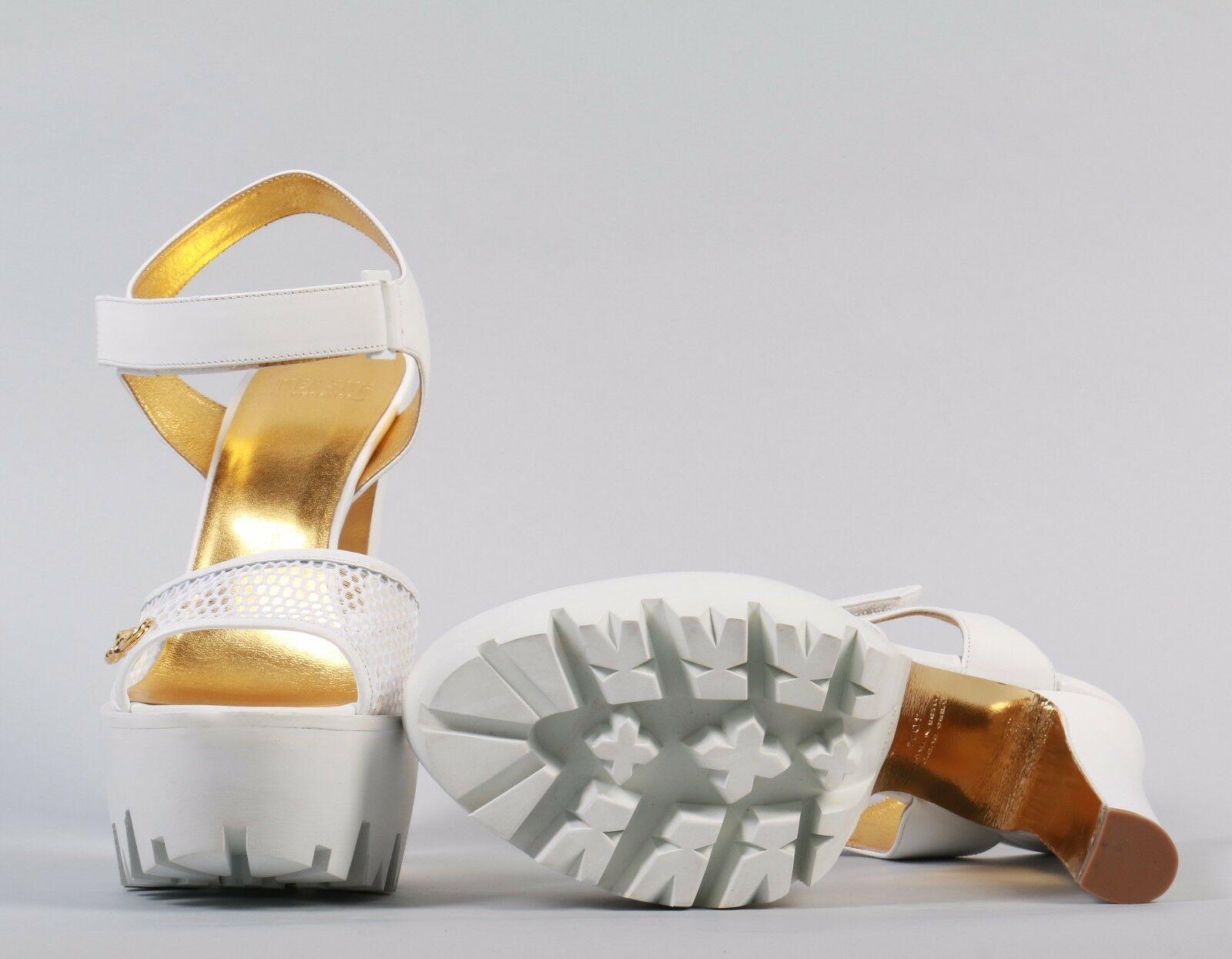 New Versace Versus + Anthony Vaccarello White Platform Sandals 40.5 - 10.5 For Sale 2