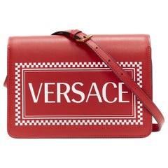 new VERSACE Vintage Logo 90's Box supreme flap front crossbody shoulder bag