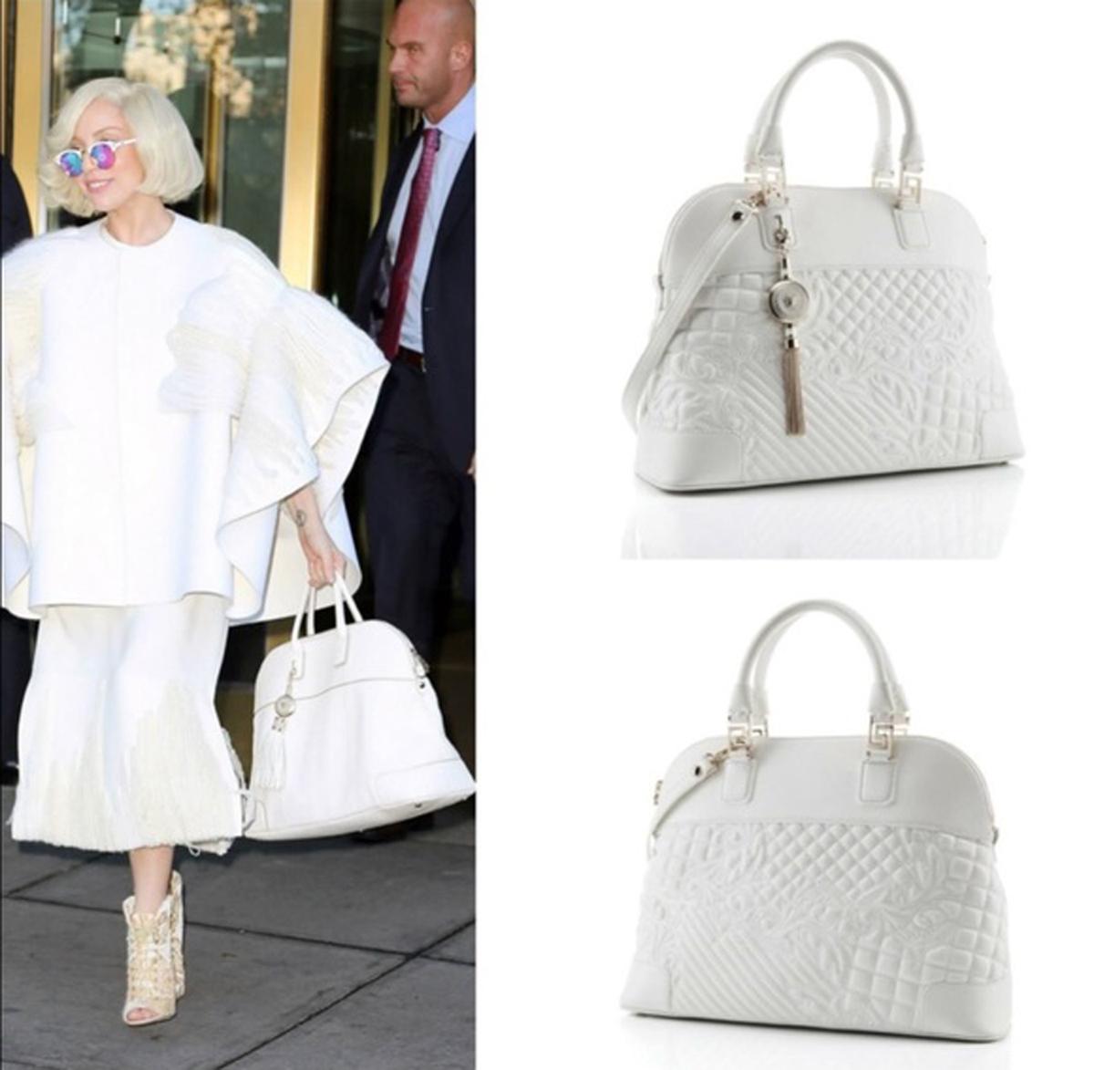 New Versace Nappa Leather Athena Barocco Quilted Vanitas Large Bag
All of the Handbags from Versace’s Vanitas Collection are Unmistakably Luxe.
Features optional shoulder/cross-body strap and detachable Versace logo bag charm.
100% White Color