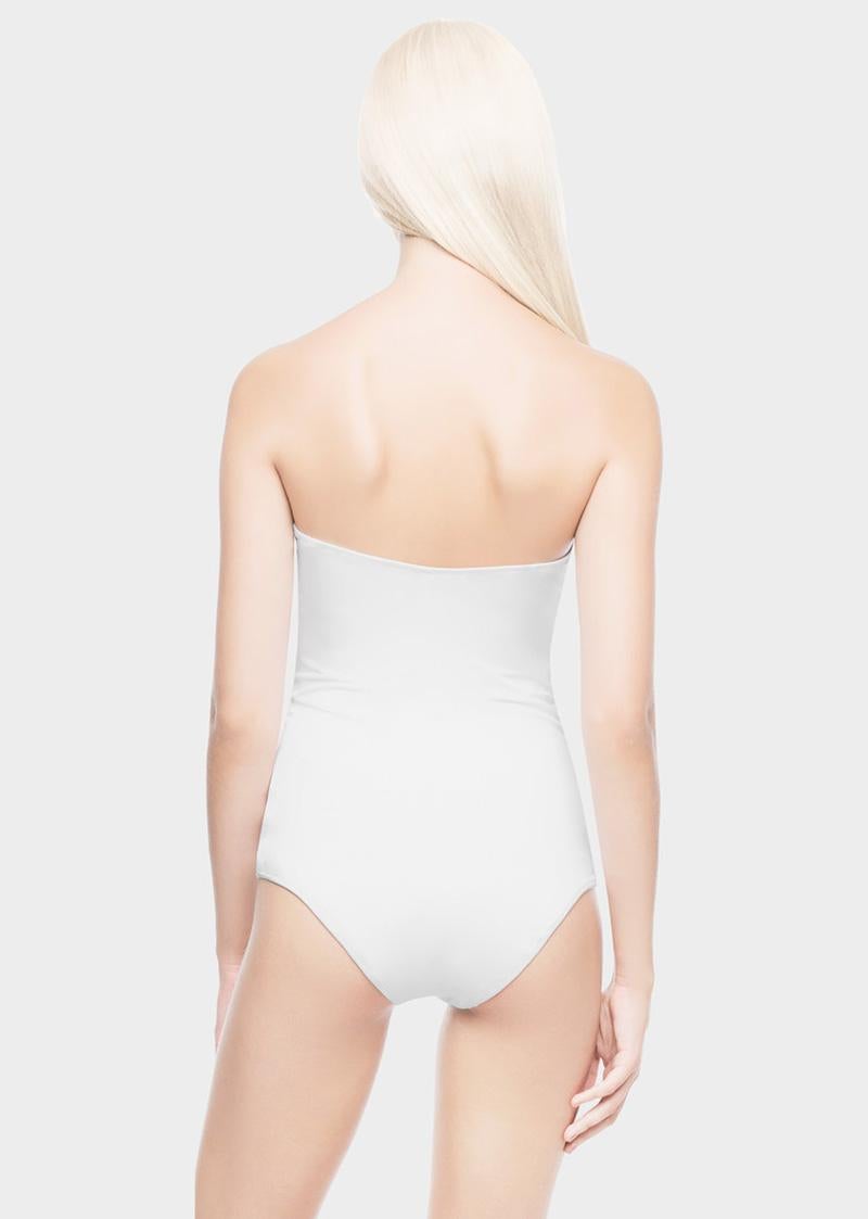 white versace bathing suit