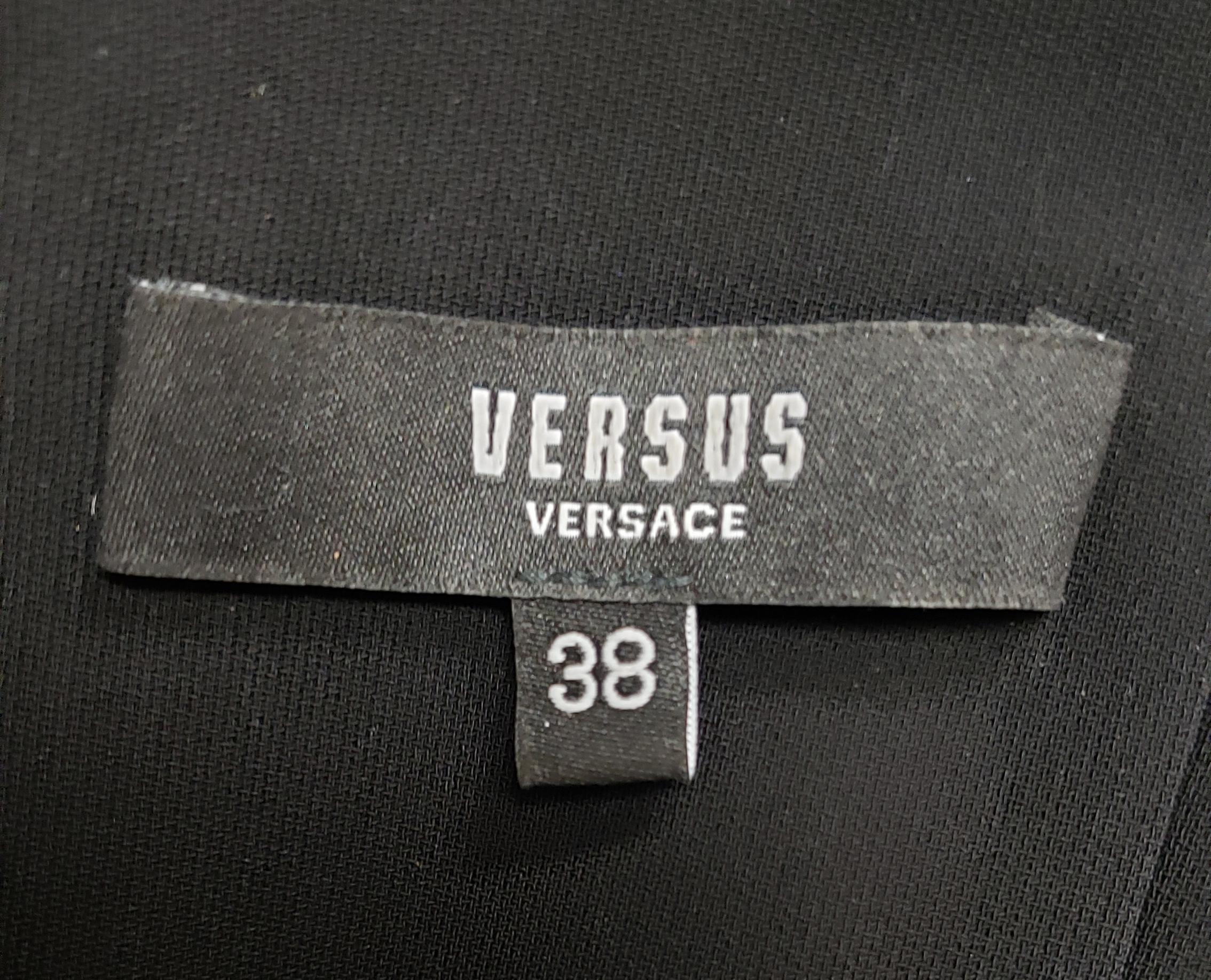 New VERSUS VERSACE + Anthony Vaccarello Studded strapless black crepe mini dress For Sale 7