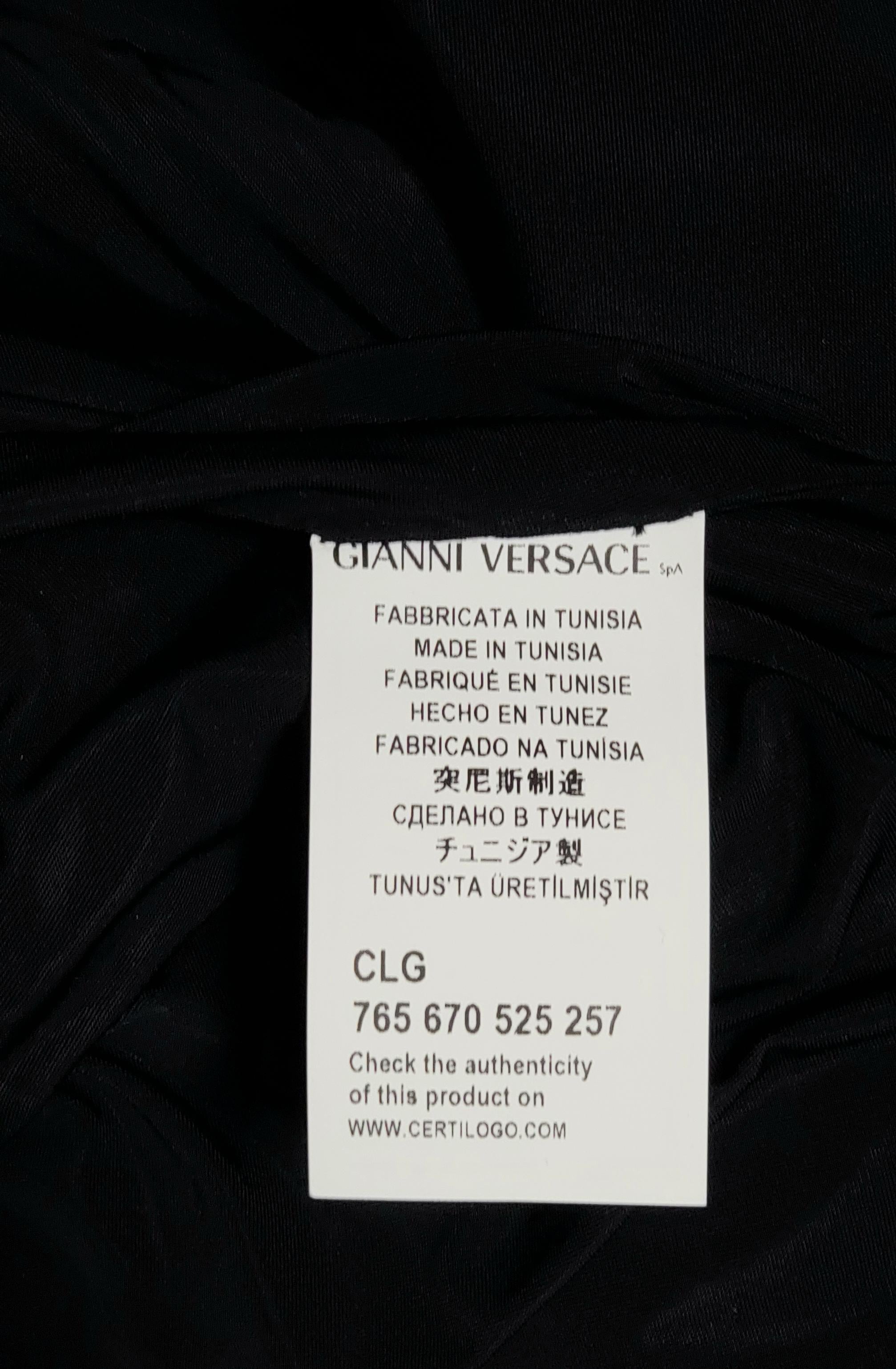 New VERSUS VERSACE CUT OUT BLACK DRESS 42 - 6 For Sale 4