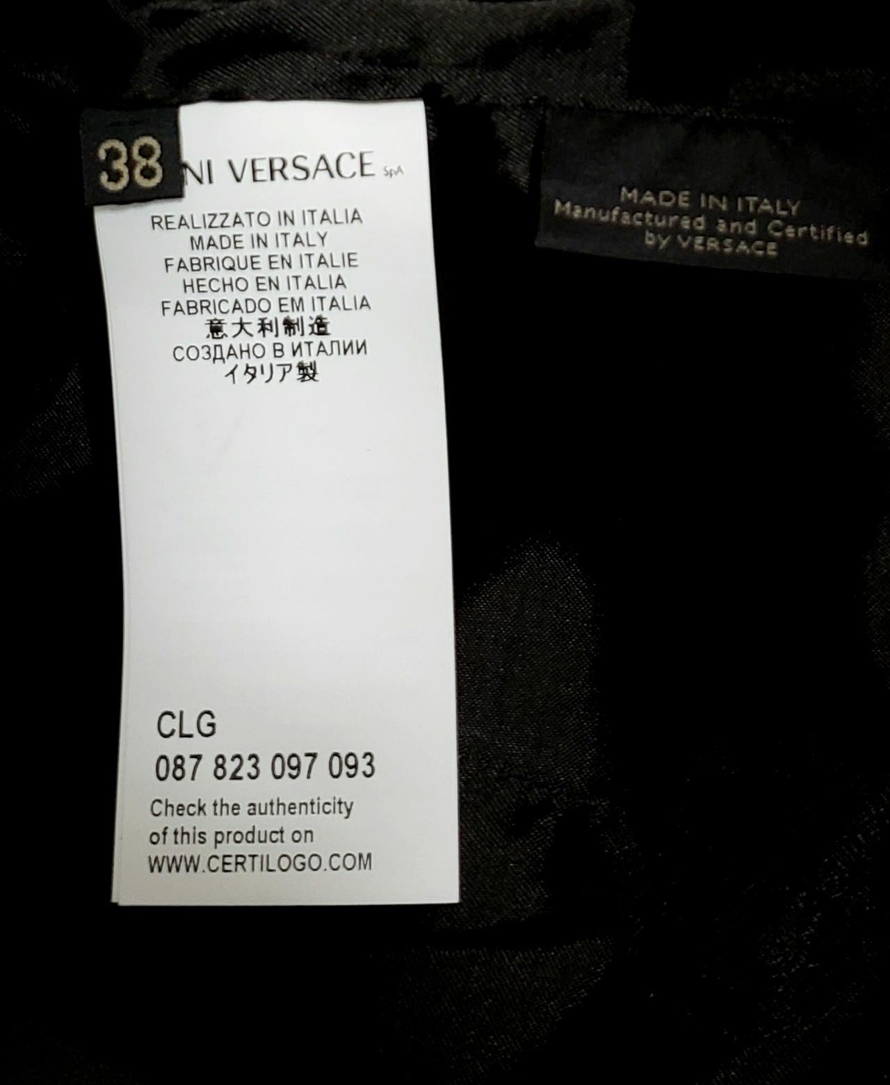 Robe VERSACE en cuir noir avec découpes, 38 - 2, neuve en vente 6