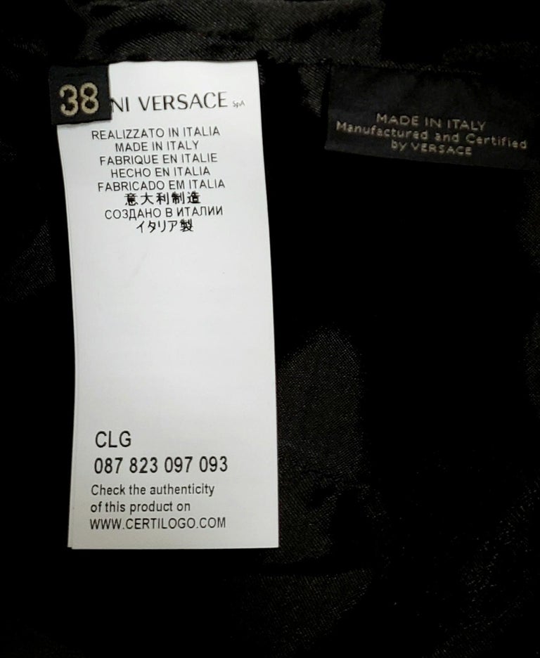New VERSACE CUTOUT BLACK LEATHER DRESS 38 - 2 For Sale at 1stDibs ...