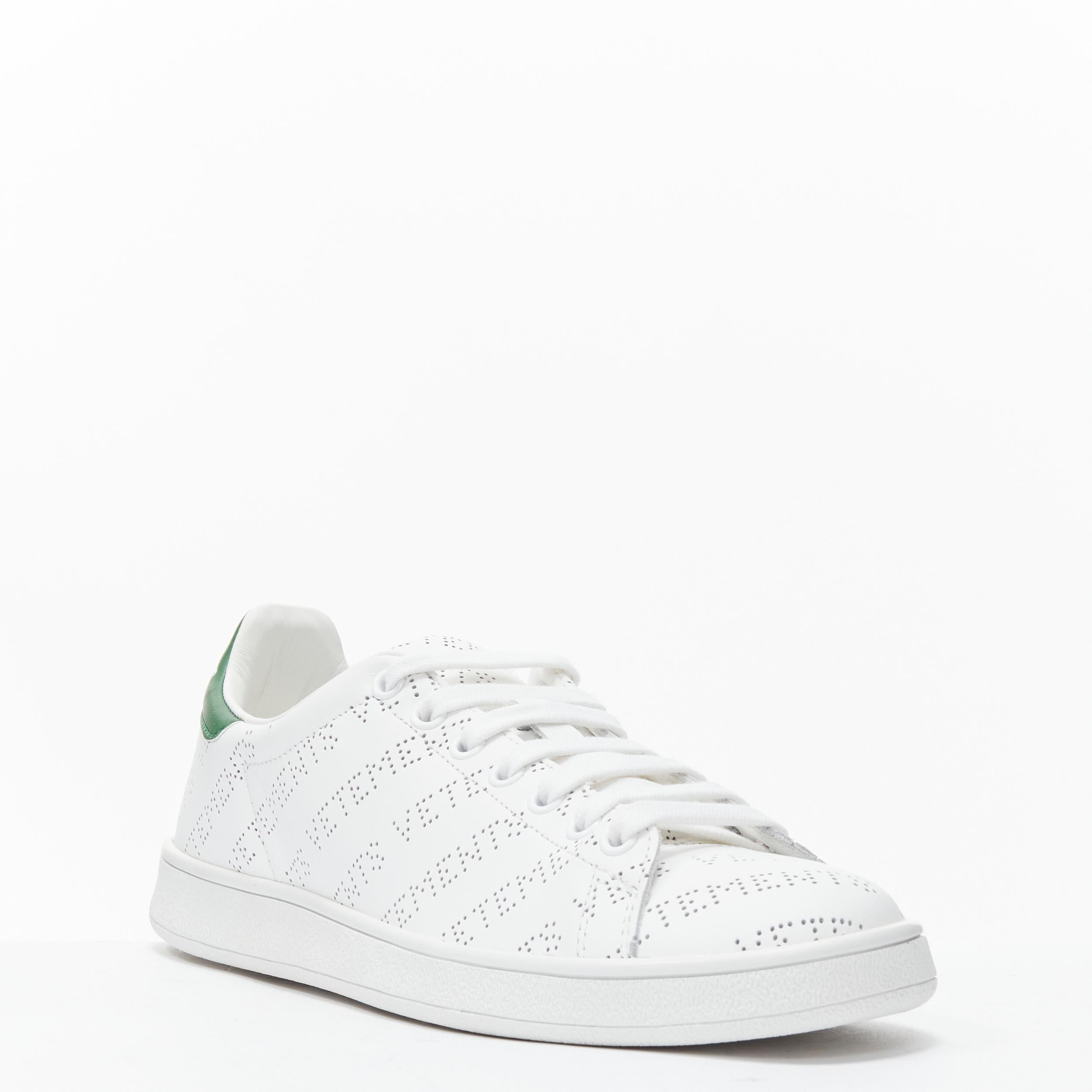 new VETEMENTS 2018 Demna logo perforated Stan Smith low top sneaker EU38
Reference: MELK/A00222
Brand: Vetements
Designer: Demna
Material: Leather
Color: White
Pattern: Solid
Closure: Lace Up
Extra Detail: Logo perforated leather. Stan Smith