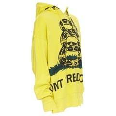 neu VETEMENTS 2019 Don't Tread On Me Snake Baumwolle übergroße Hoodie Sweats S selten