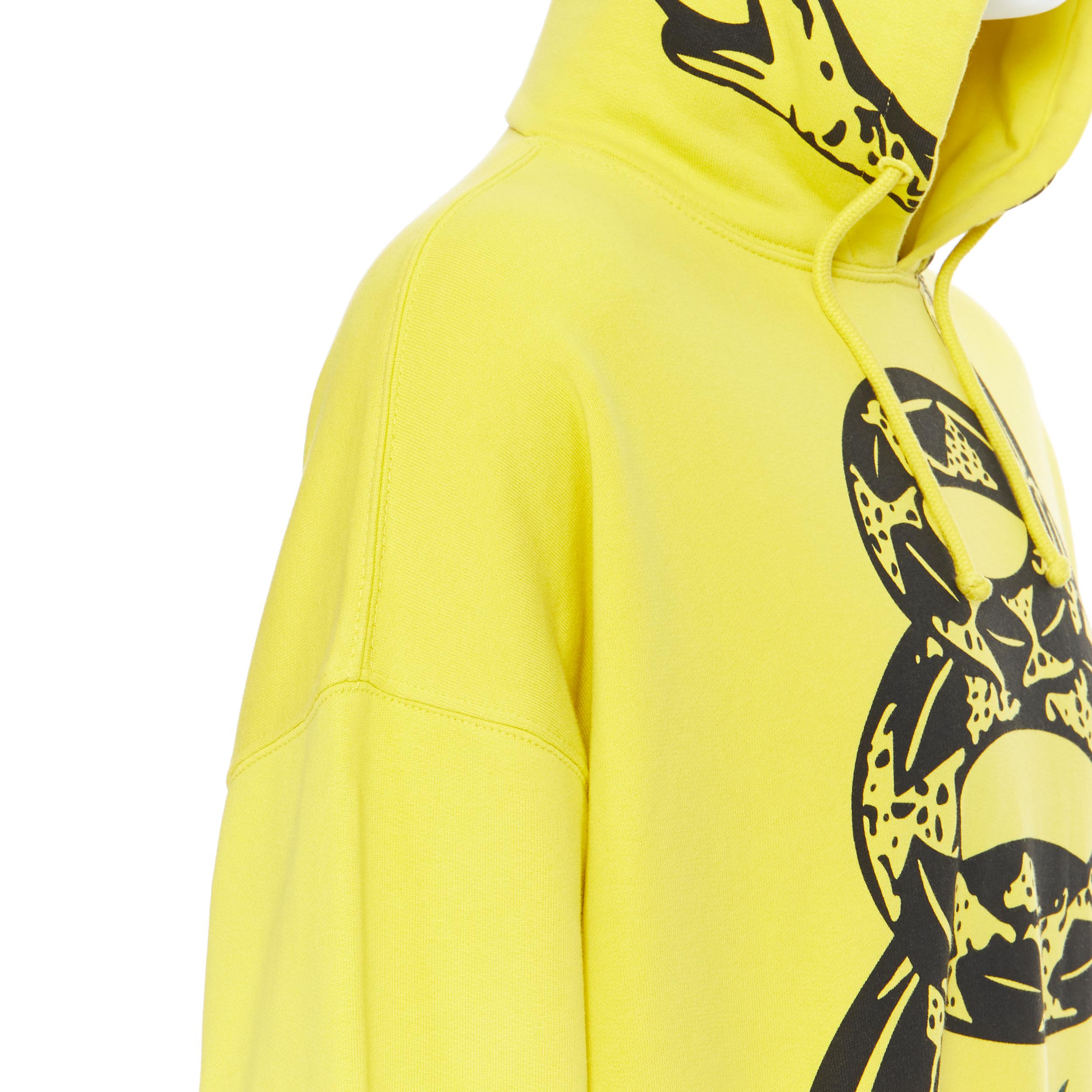 new VETEMENTS 2019 Don’t Tread On Me Snake print fleece oversized hoodie S 3