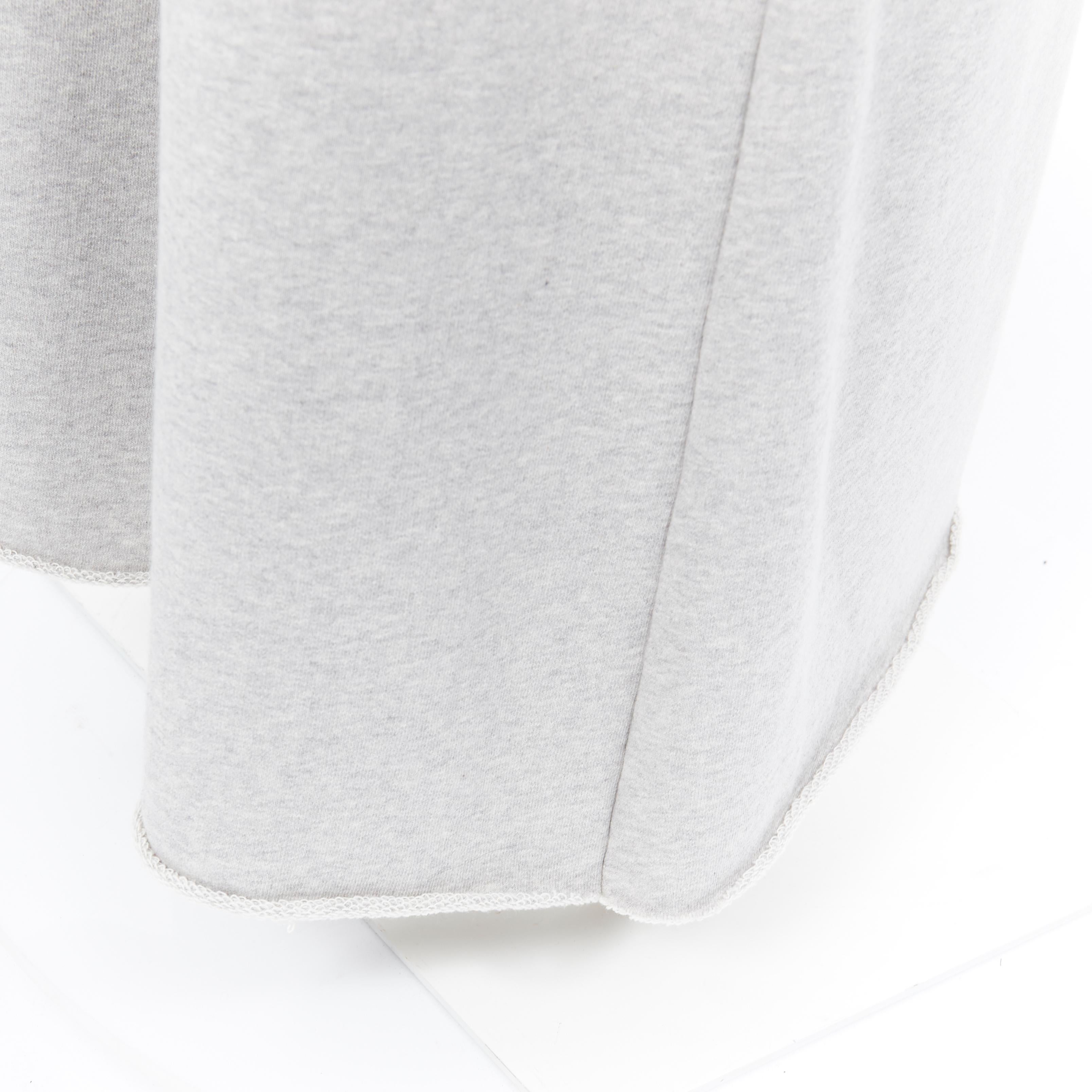 new VETEMENTS AW18 grey cotton oversized extreme wide leg sweatpants jumpsuit S 2