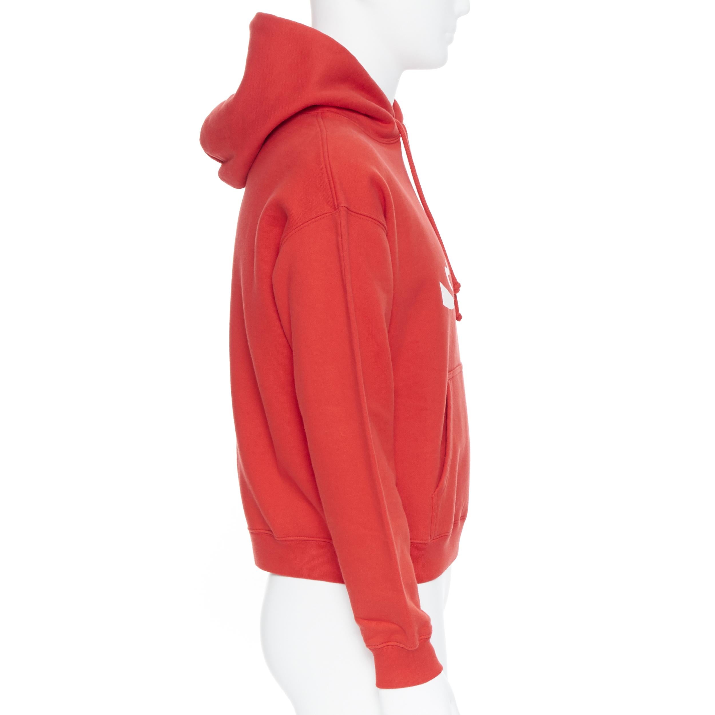 nuevo VETEMENTS AW20 Big Cocaine rojo árabe Logo de Coca-Cola sudadera con capucha recortada suéter M 1