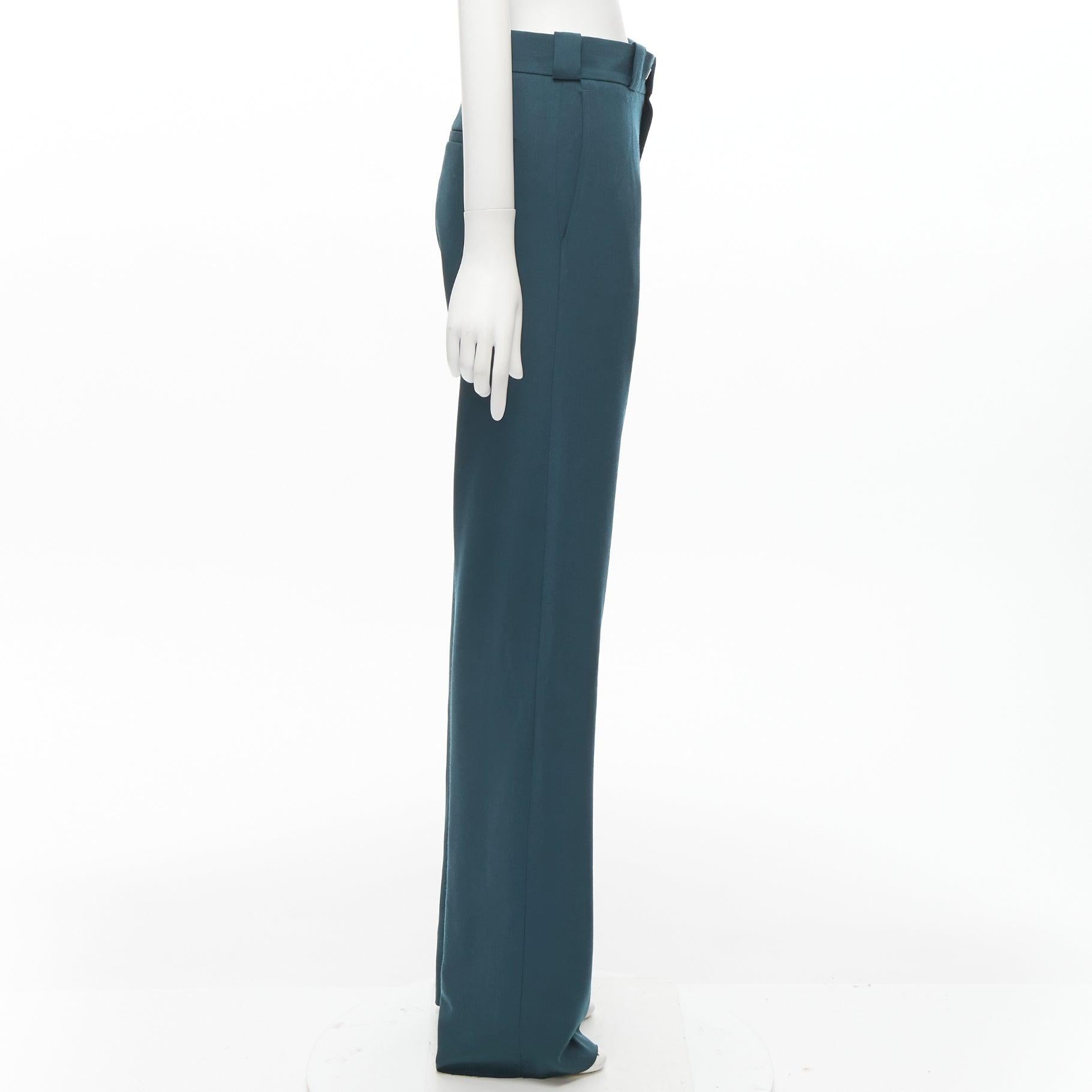 new VETEMENTS Demna 2019 dark green cut out hole high waisted pants S For Sale 1