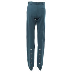 new VETEMENTS Demna 2019 dark green cut out hole high waisted pants S