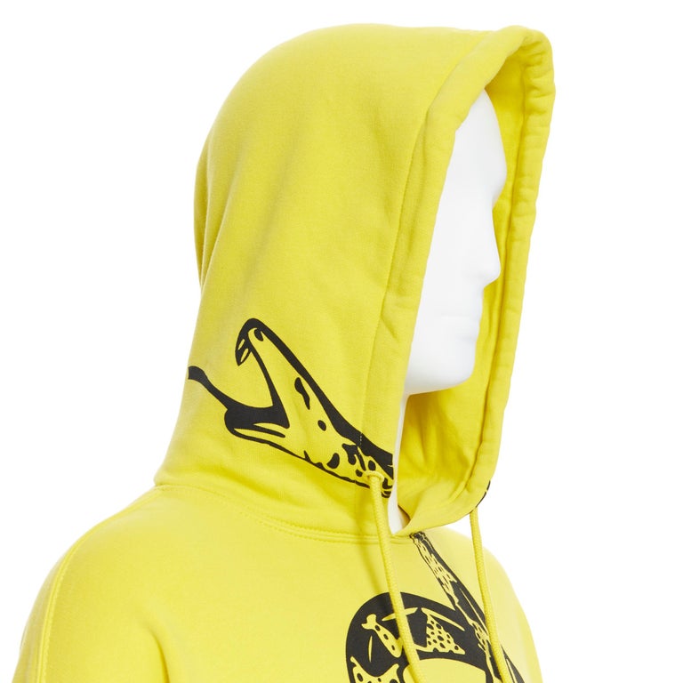 new VETEMENTS Don't Tread On Me Snake fleece cotton oversized hoodie S rare  at 1stDibs