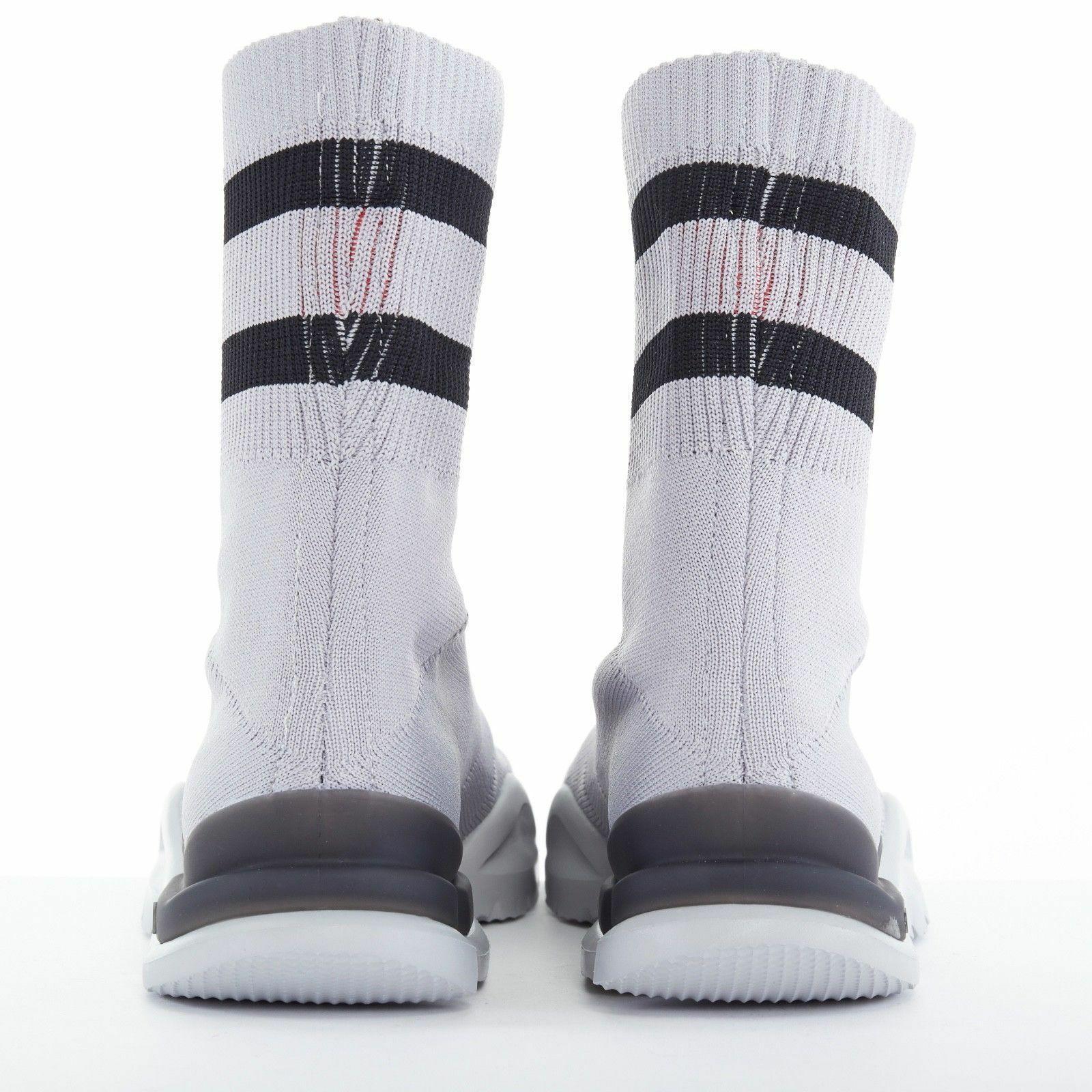 new VETEMENTS REEBOK Sock Runner grey sock knit speed trainer sneakers EU37.5