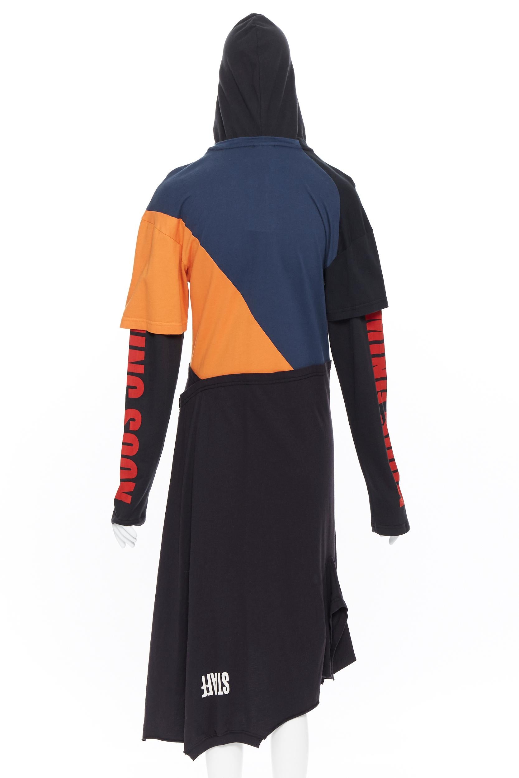 new VETEMENTS SS18 black deconstructed patchwork hooded t-shirt dress XS
Brand: Vetements
Designer: Demna Gvasalia
Model Name / Style: T-shirt dress
Material: Cotton
Color: Multicolour
Pattern: Solid
Extra Detail: Long sleeve.
Made in: